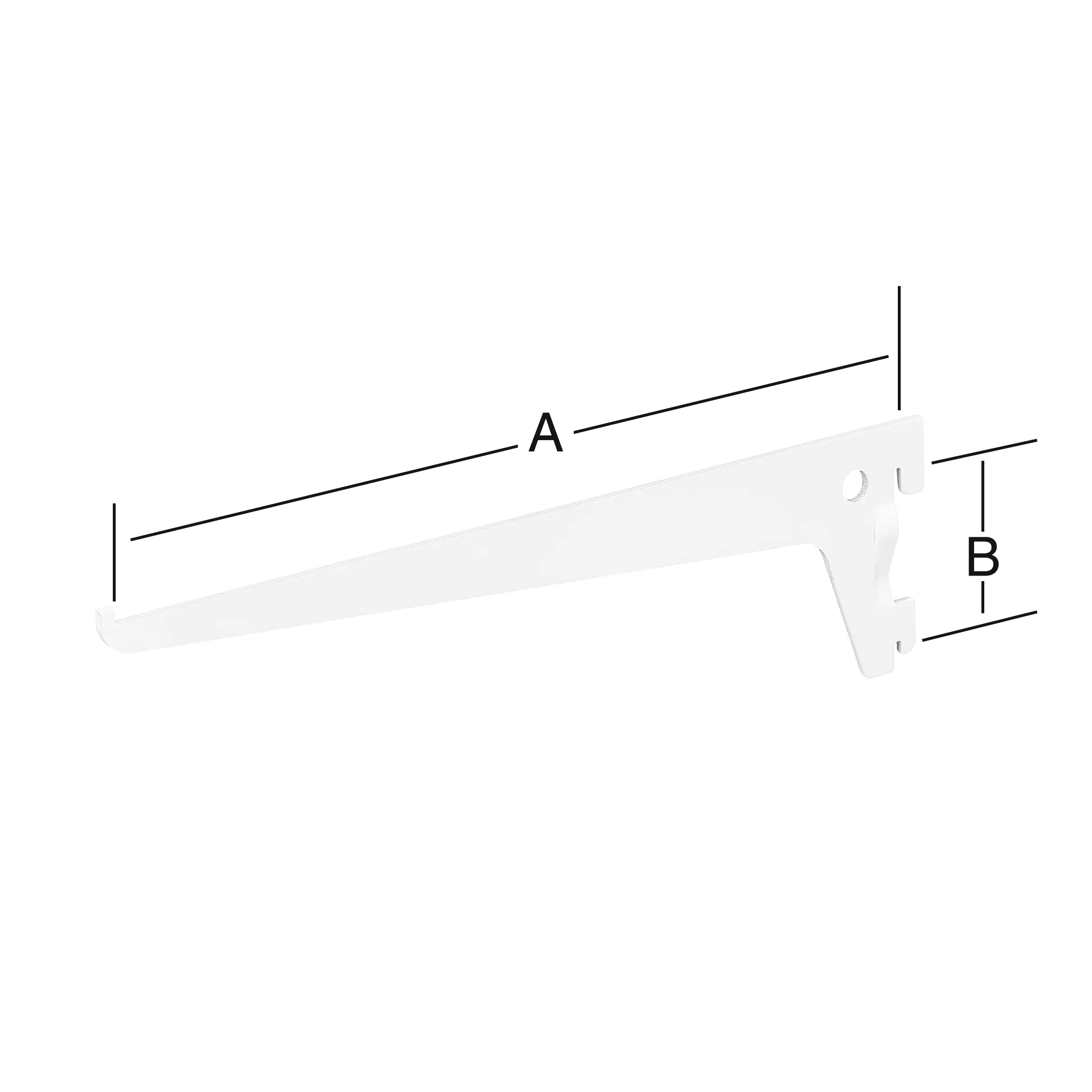 TrendLine Einlochträger 1-reihig weiß 30 x 7 cm