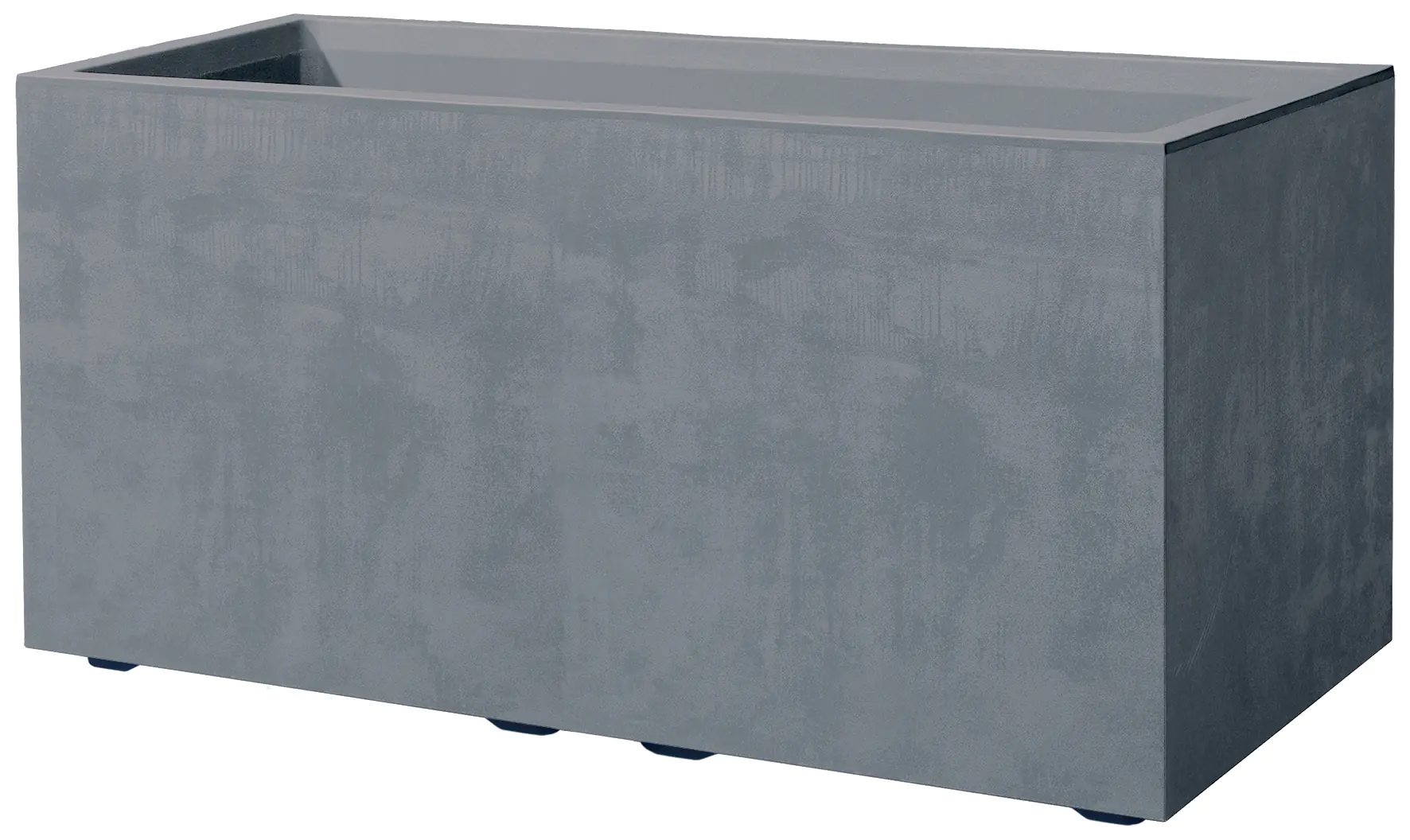 Deroma Pflanzkasten Millennium Kunststoff 78 cm aschgrau mit Ablauflöchern