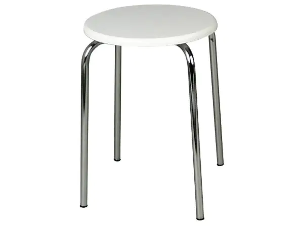 Wenko Badhocker Exclusiv weiß-chrom