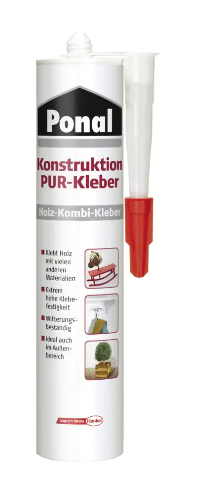 Ponal Konstruktion PUR-Kleber 530 g Kartusche, elfenbein
