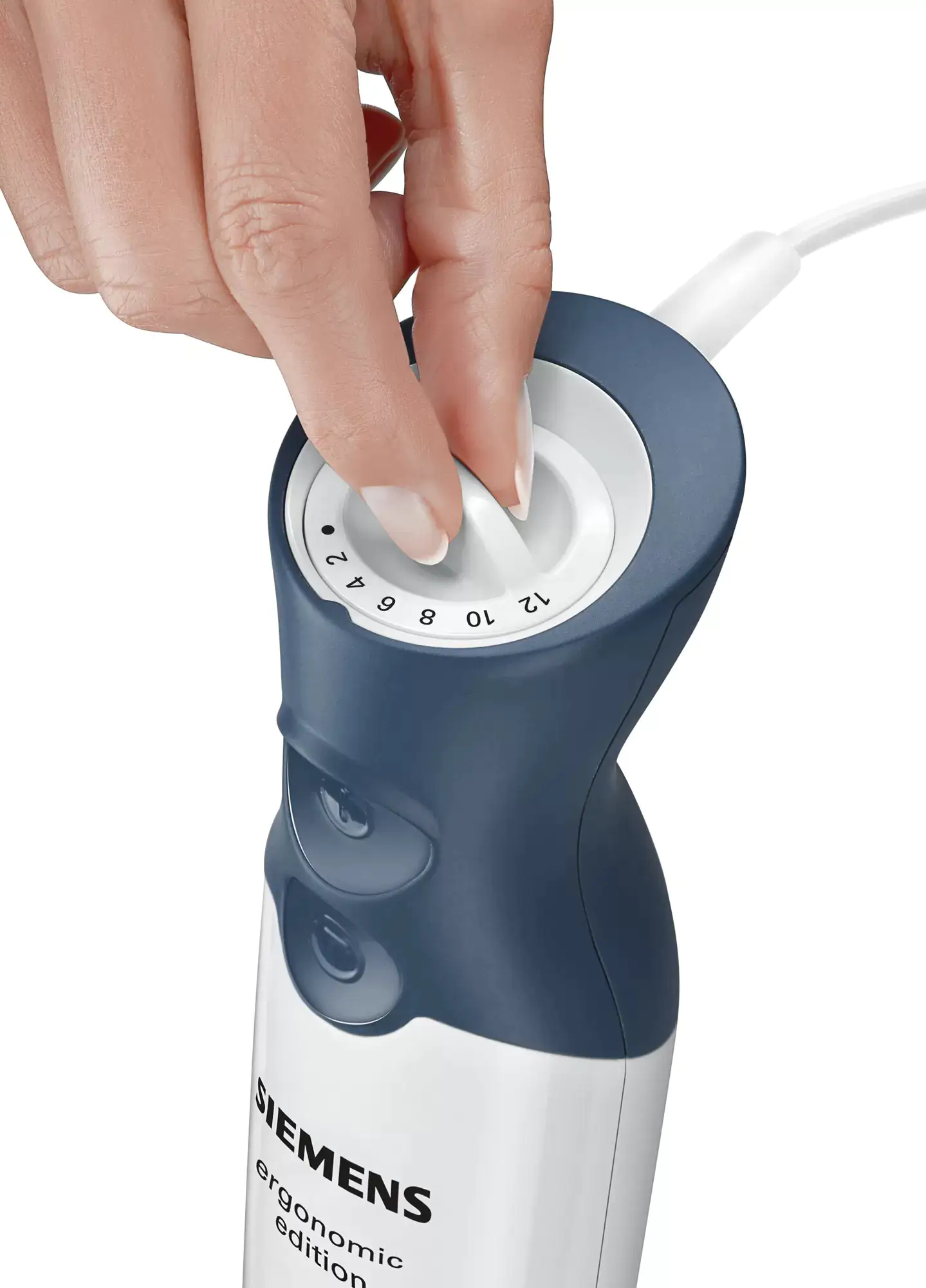 Siemens Stabmixer MQ66120 weiß-blau 600 Watt, 2 Stufen