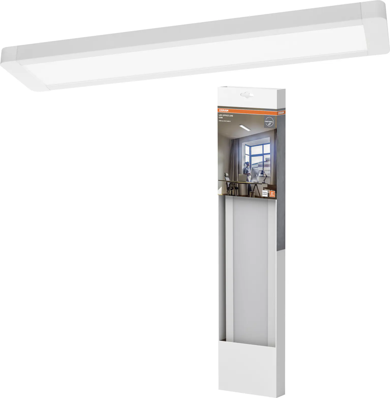 Osram LED Deckenleuchte Office Line weiß 62 cm 25 W kaltweiß