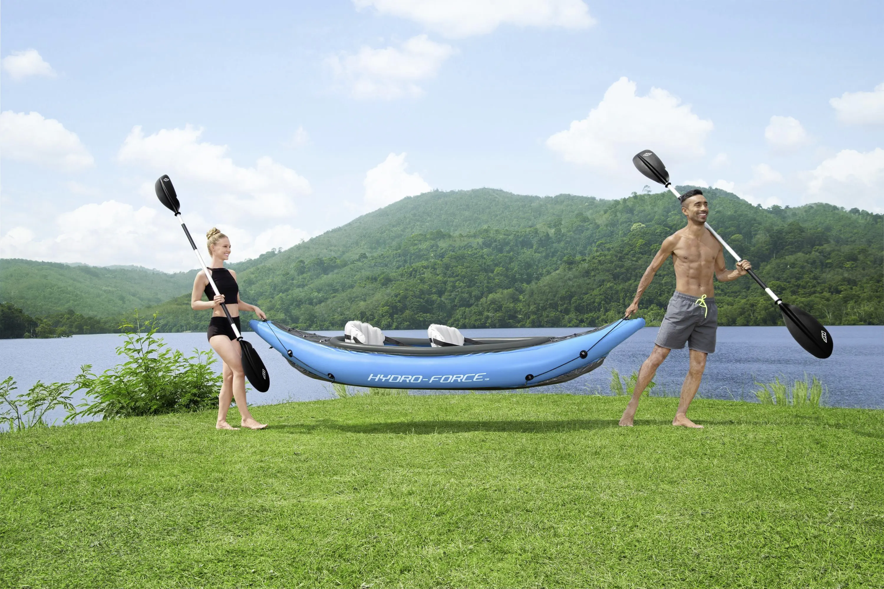 Bestway Kajak-Set Hydro Force für 2 Personen Cove Champion 331 x 88 x 45 cm