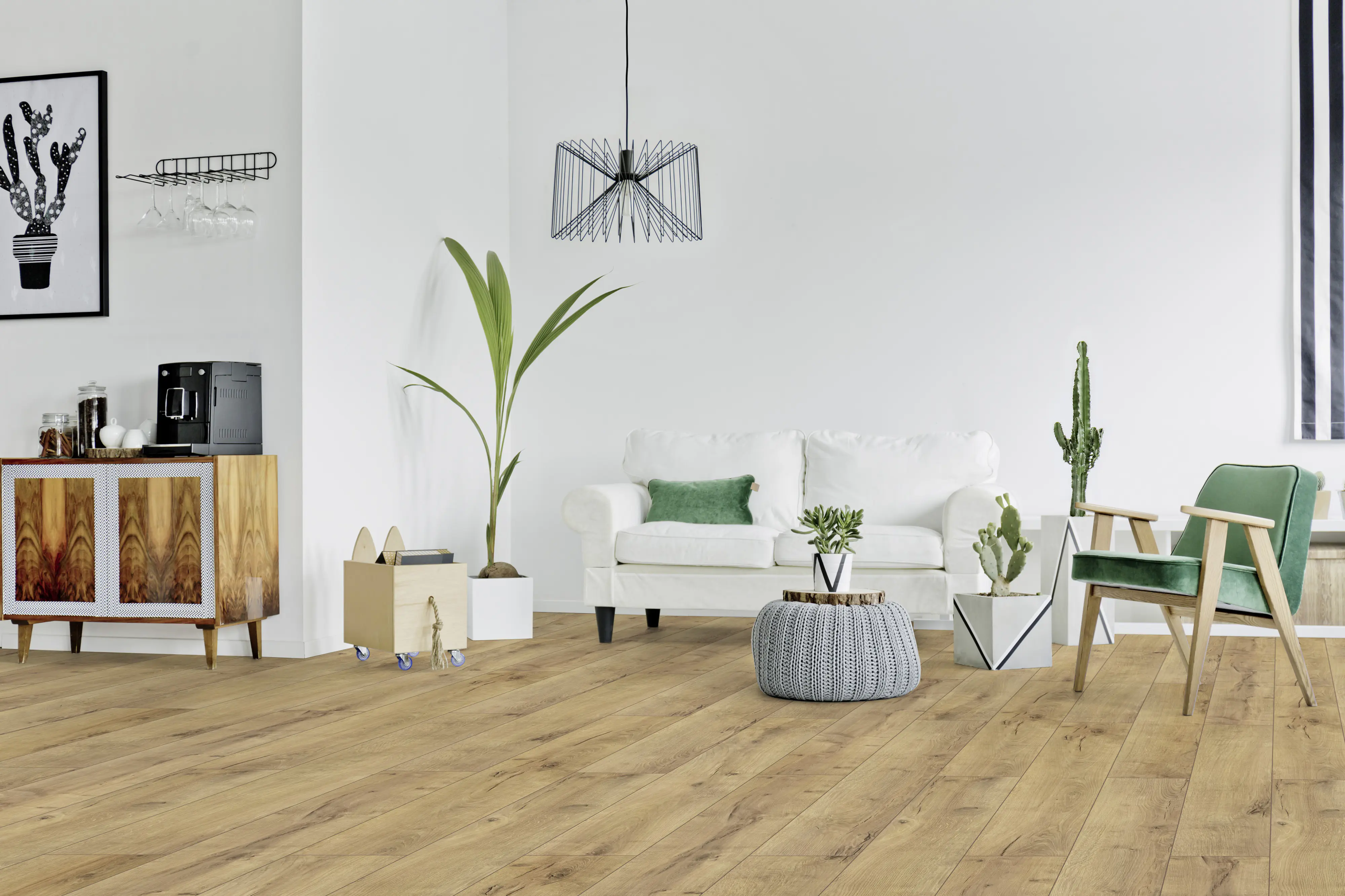 Classen Laminat Megaloc Aquaprotect 128,5 x 19,2 cm 8 mm Oak light natural