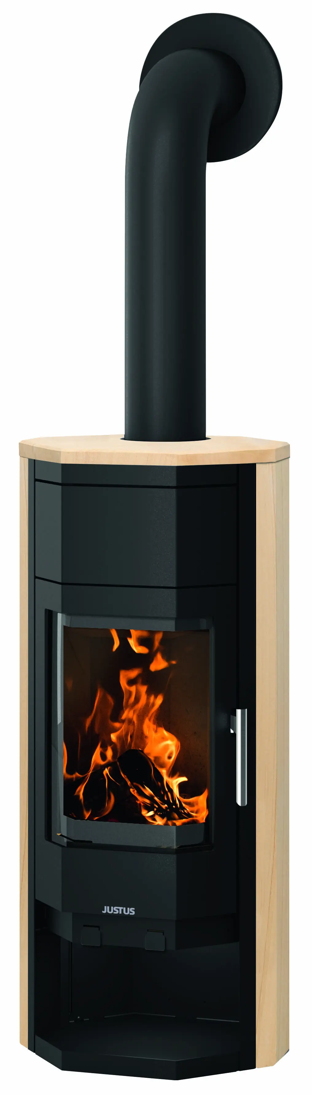 Justus Kaminofen Usedom 5 W+ 2.0 Sandstein Grundgerät schwarz 5,5 kW