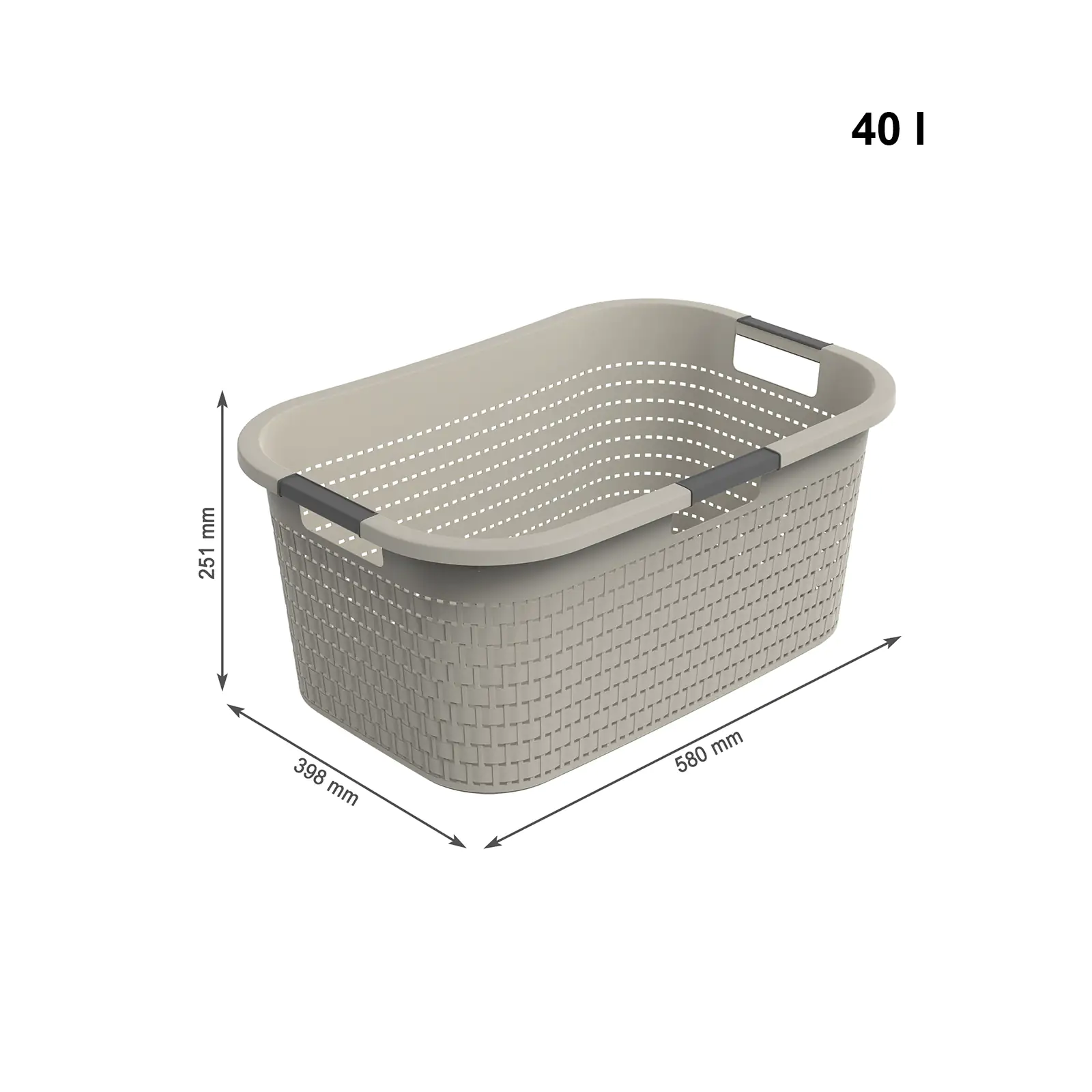 Rotho Wäschekorb Country, 40 L cappuccino Rotho Wäschekorb Country, 40 L cappuccino