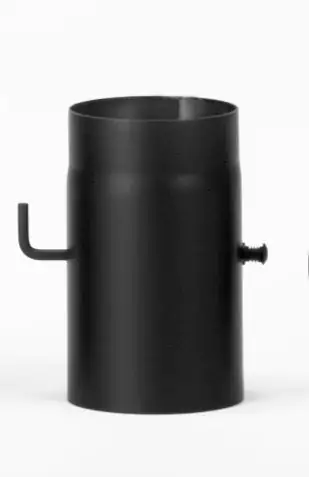 FireFix Ofenrohr Ø 150 mm, 25 cm, mit Drosselklappe, schwarz FireFix Ofenrohr Ø 150 mm, 25 cm, mit Drosselklappe, schwarz