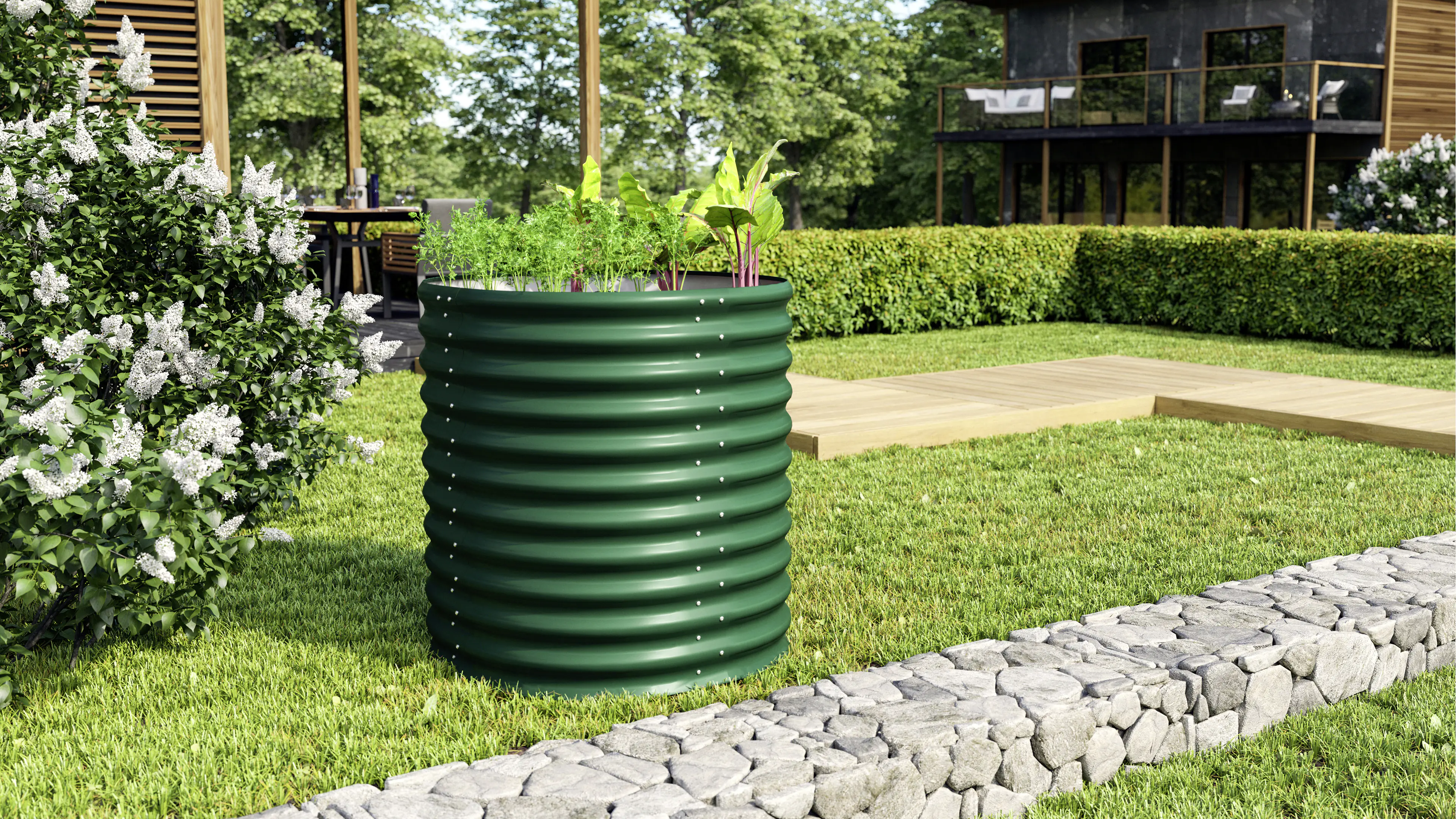 Vitavia Hochbeet Terra Rund 858 82 x 82 x 86 cm seegras