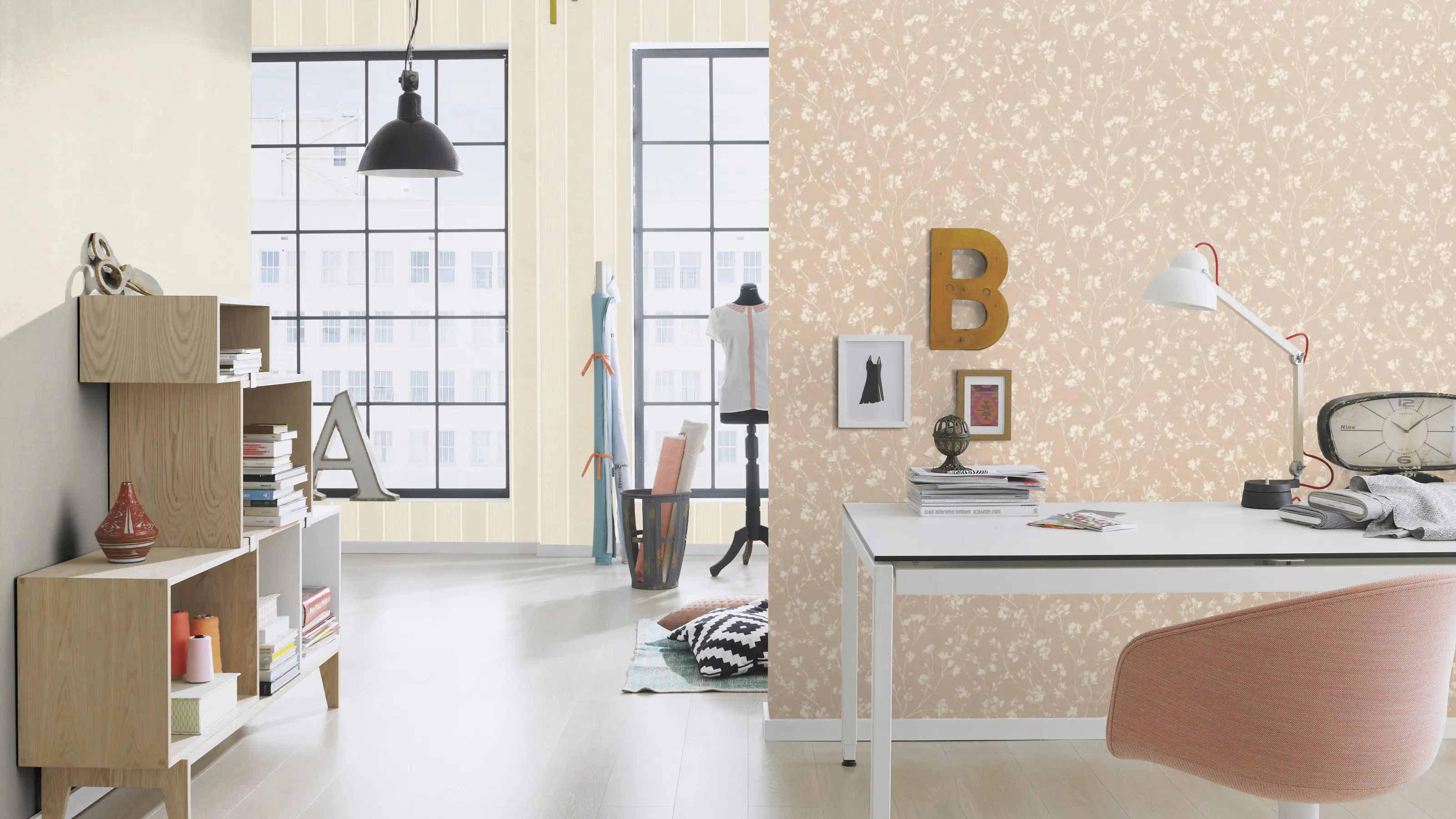 Rasch Vliestapete 463811 Selection Blüten beige-creme, 10,05 x 0,53 m