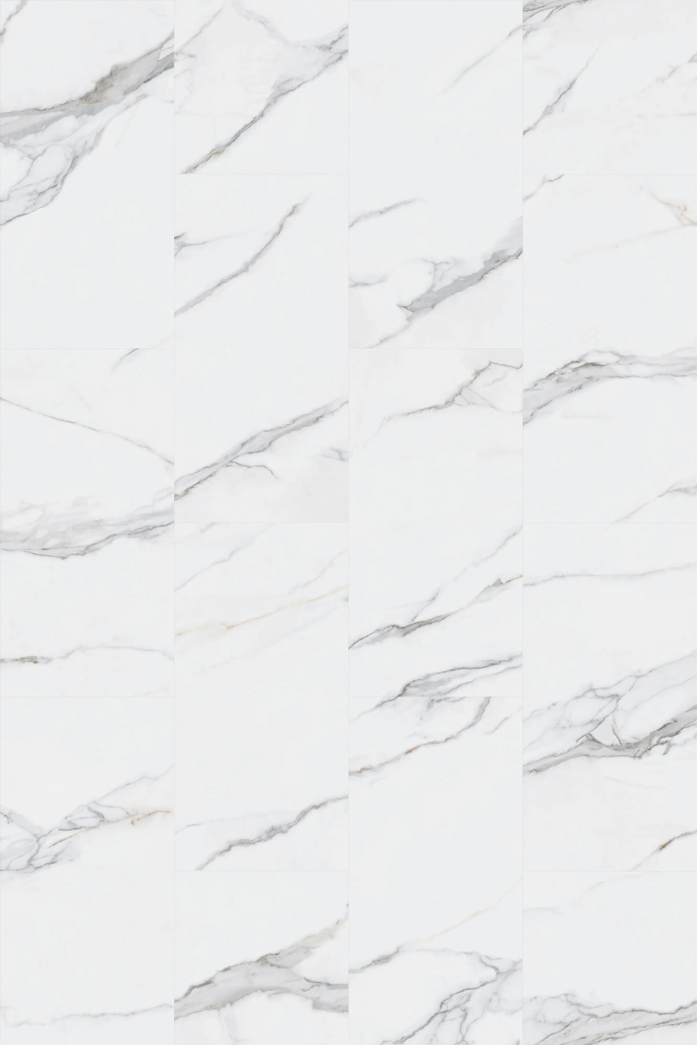 Decoflooring Vinylboden Fliese white marble XXL mit Trittschalldämmung