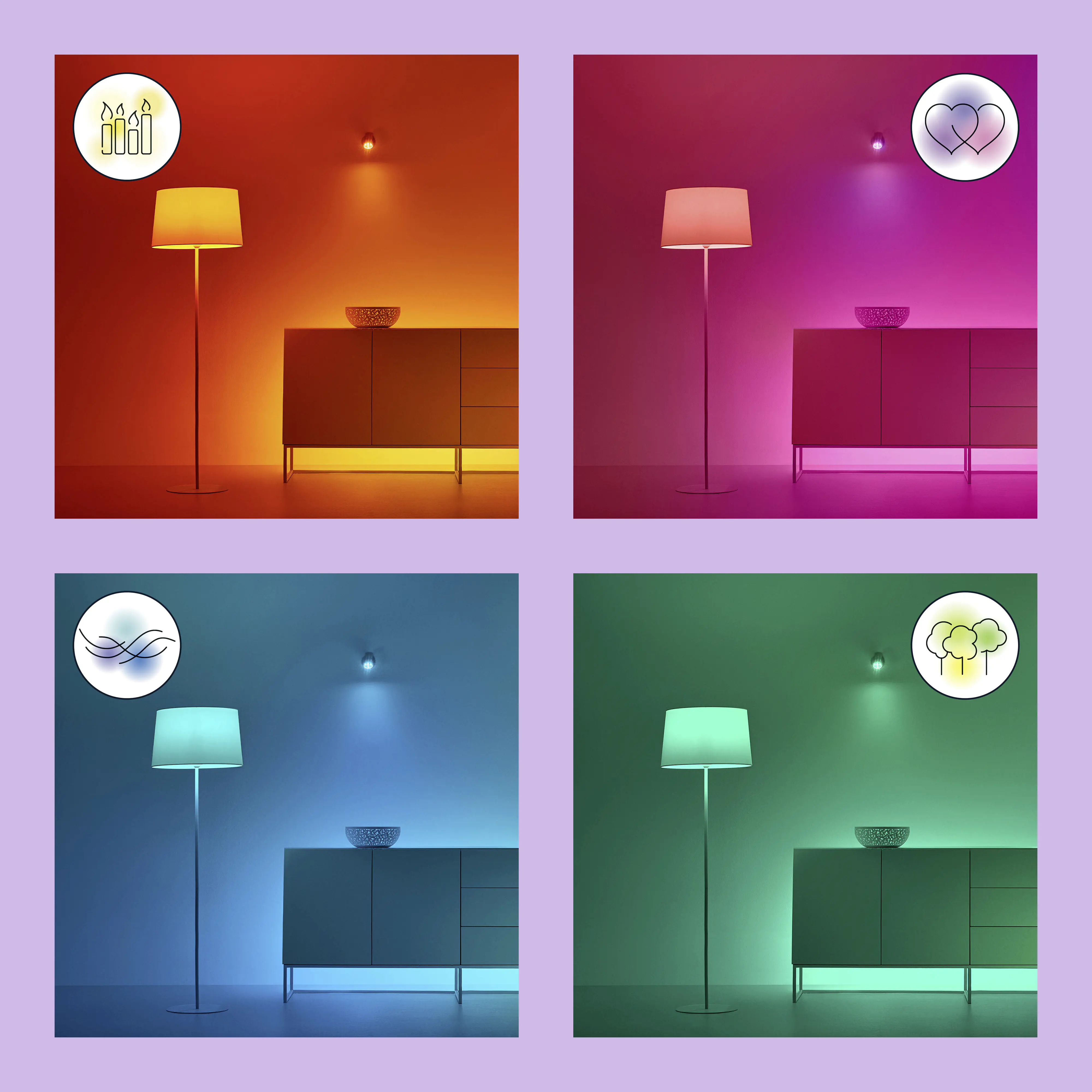 Philips LED Leuchtmittel E27 8,5W 806lm 2200-6500K RGB