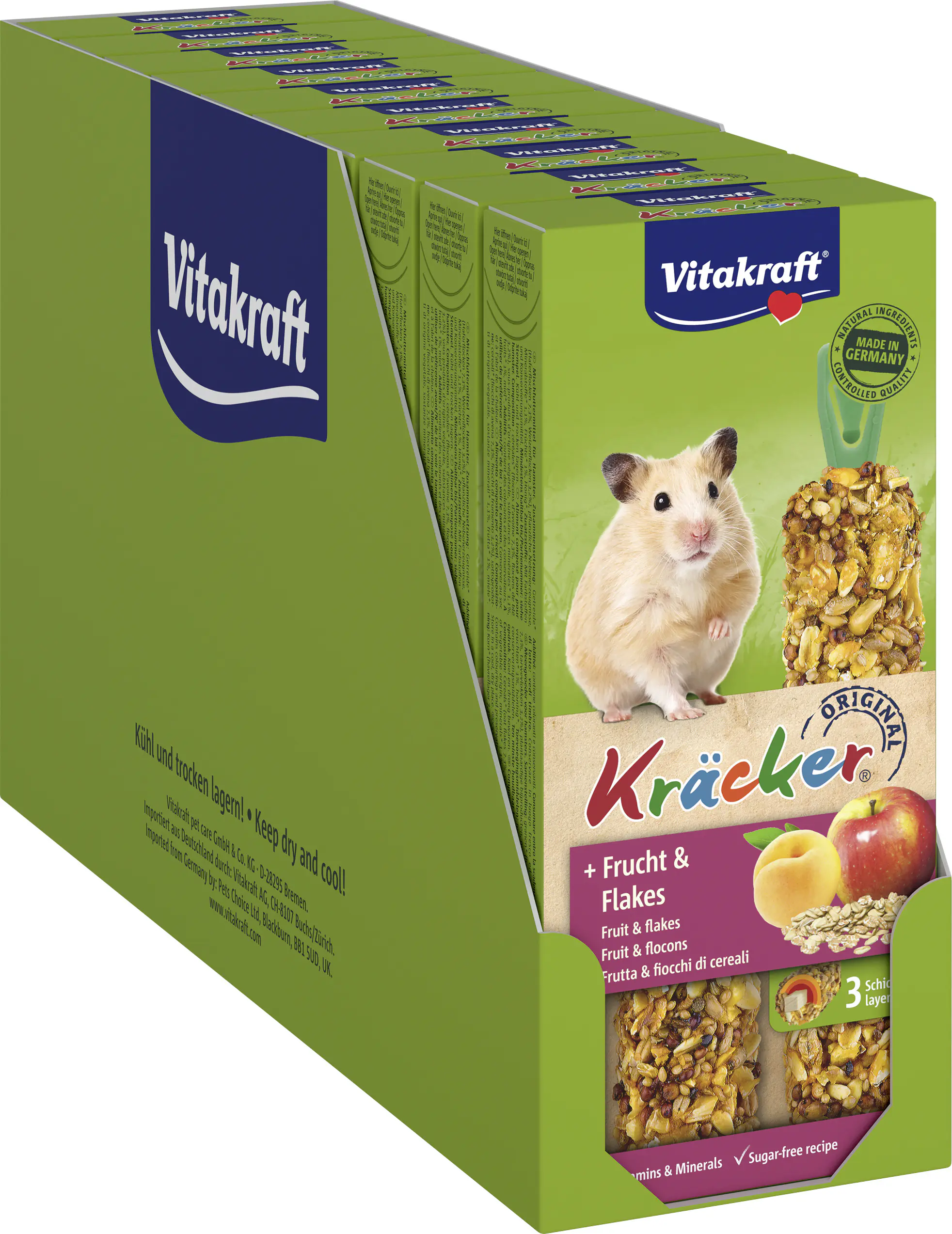Vitakraft Kräcker® Frucht & Flakes 2 Stück / 112 g Vitakraft Kräcker® Frucht & Flakes 2 Stück / 112 g