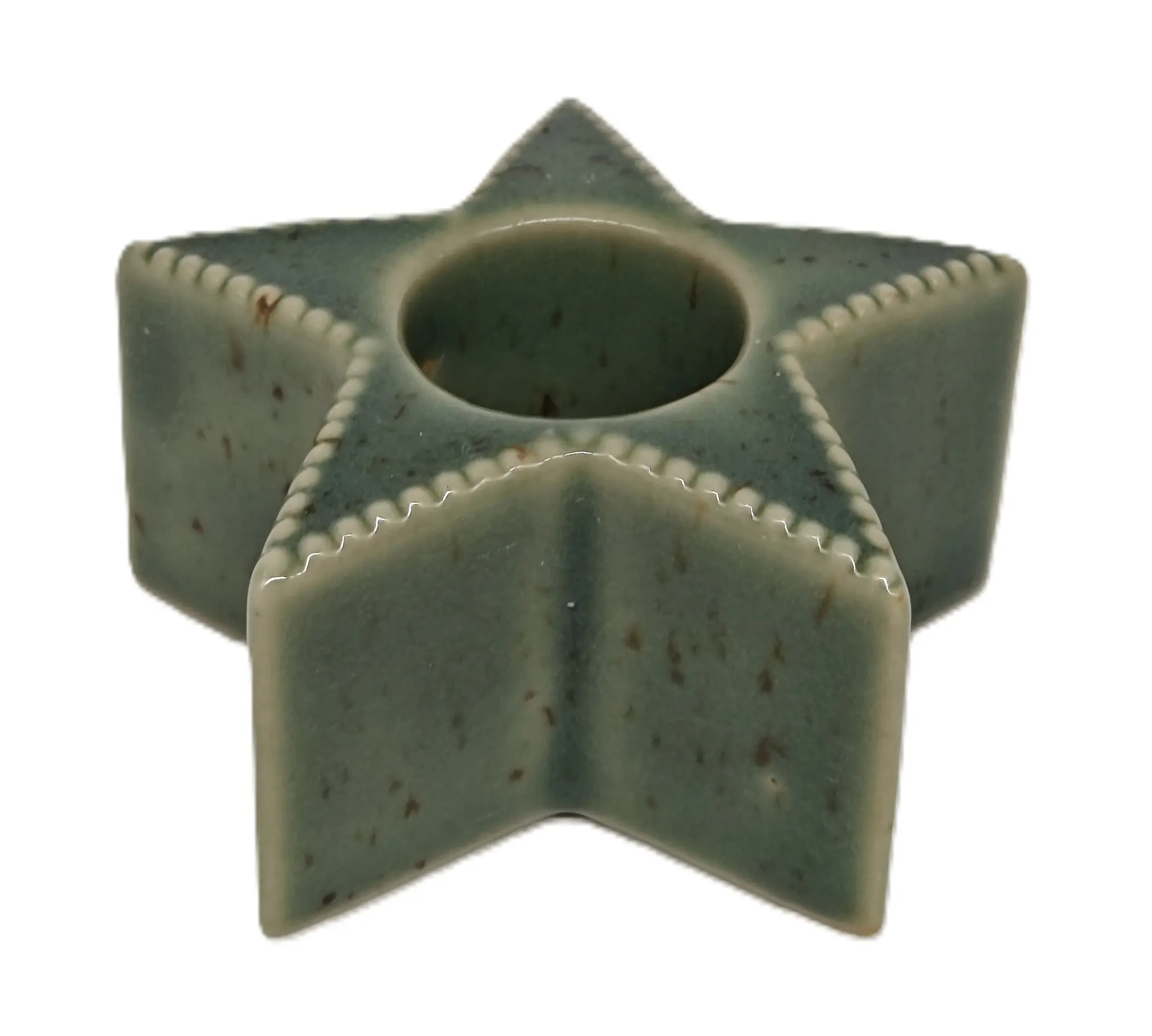 TrendLine Kerzenhalter Stern 6,2 x 2,9 cm grün