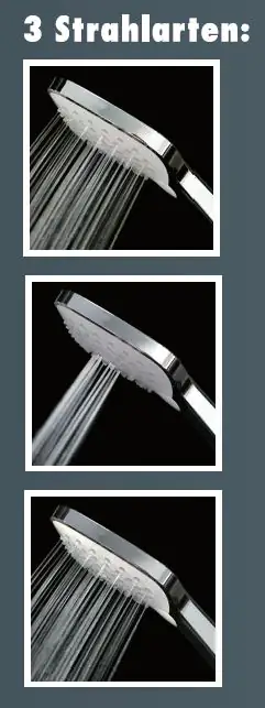 Primaster Handbrause 3 Strahlarten Water Stream quadratisch chrom-weiß wassersparend Primaster Handbrause 3 Strahlarten Water Stream quadratisch chrom-weiß wassersparend