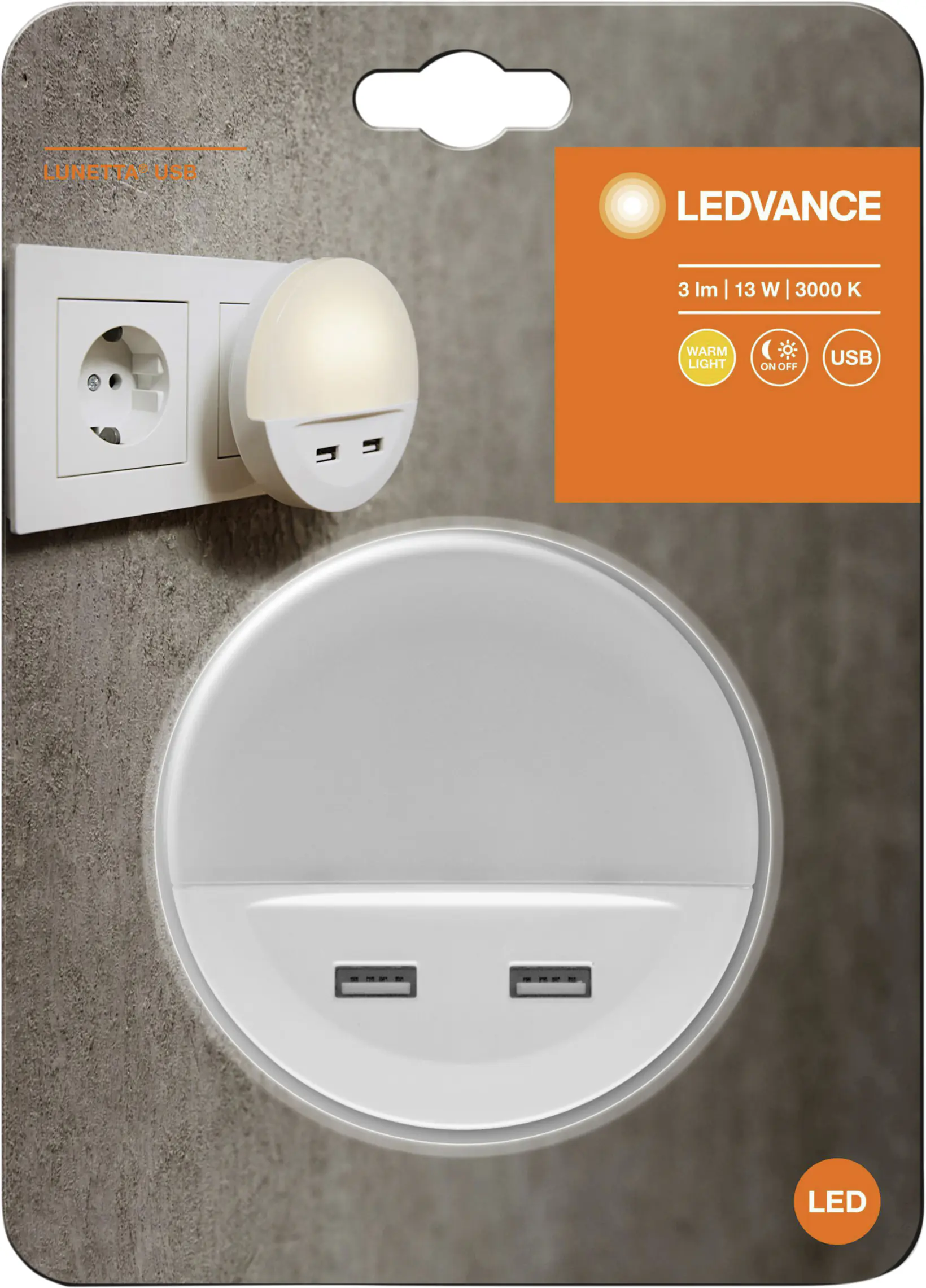 Ledvance LED Nachtlicht Lunetta USB weiß Ledvance LED Nachtlicht Lunetta USB weiß
