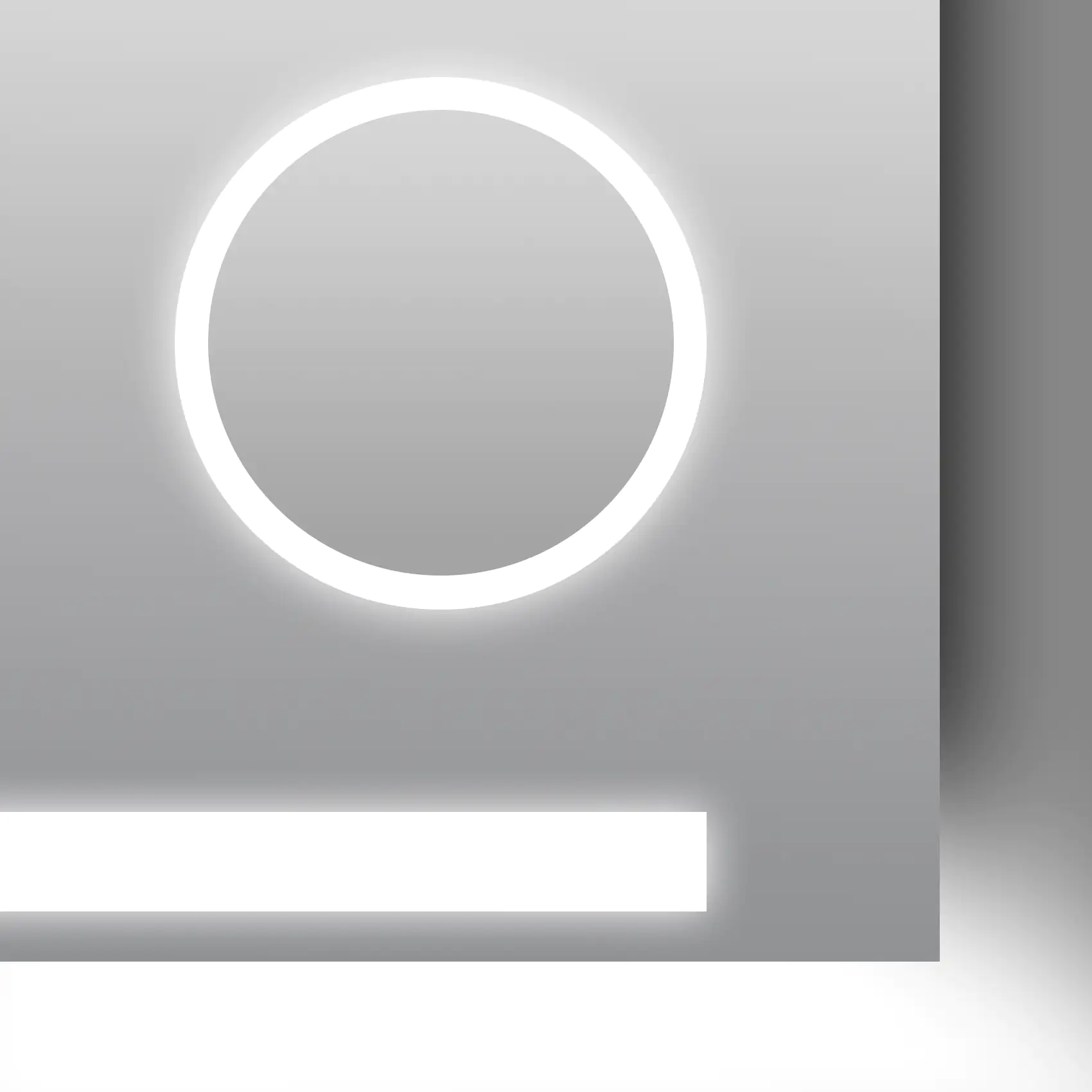 DSK LED Lichtspiegel Silver Rey 80x60 cm