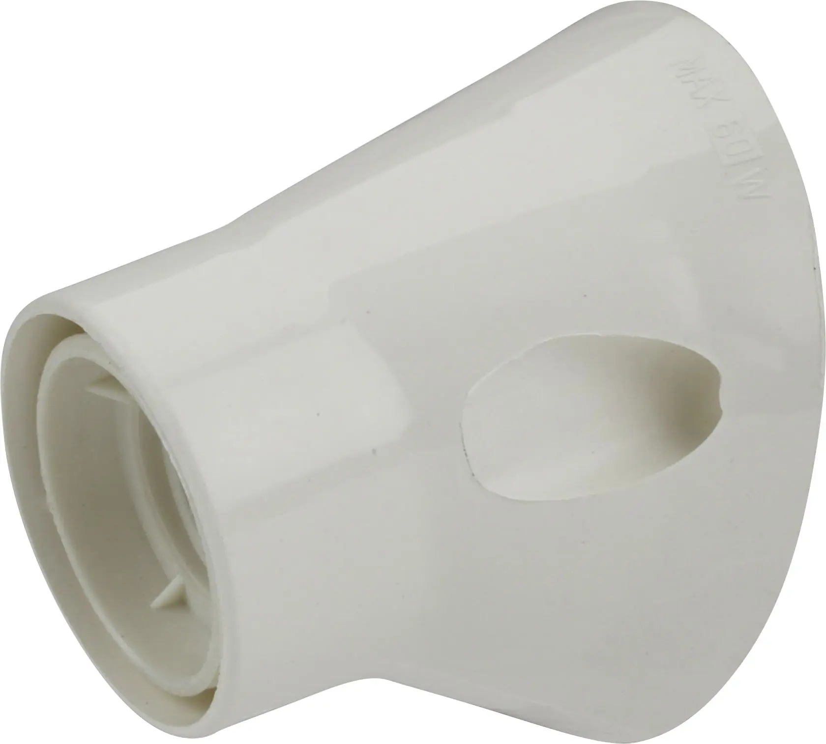 Wandfassung schräge Ausführung E 27, weiß