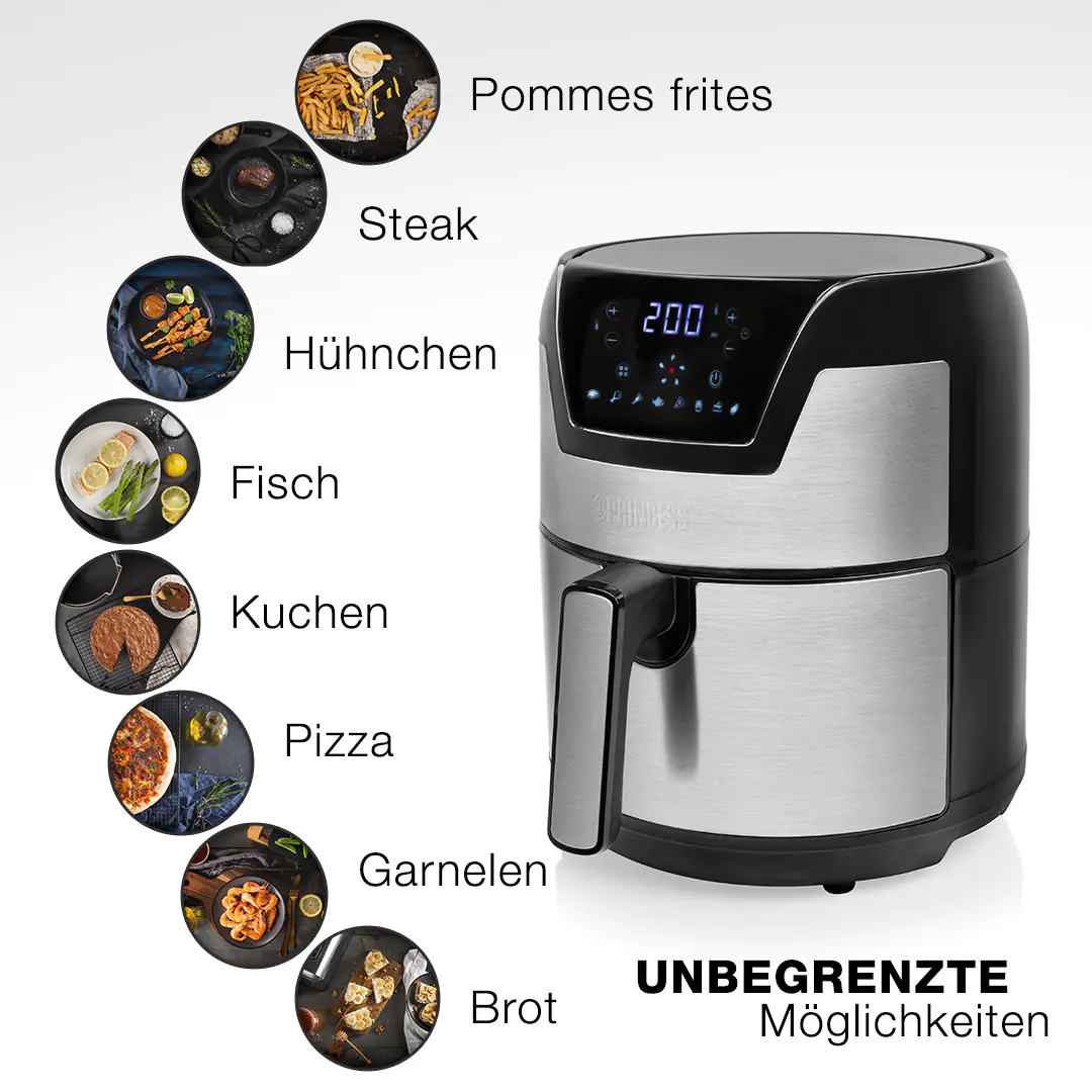 Princess Heißluftfritteuse XXL 4,5 L, 1500 Watt Princess Heißluftfritteuse XXL 4,5 L, 1500 Watt