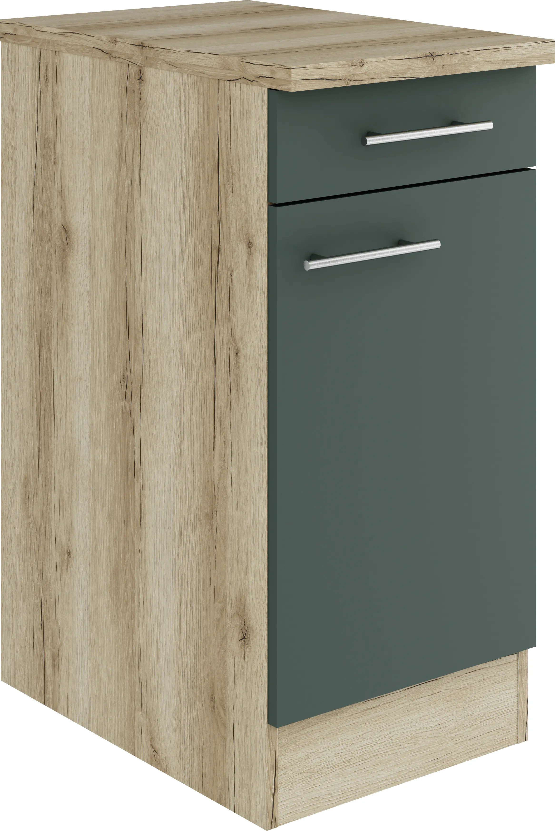 Optifit Unterschrank Savona 405 steingrün/eiche 40 cm