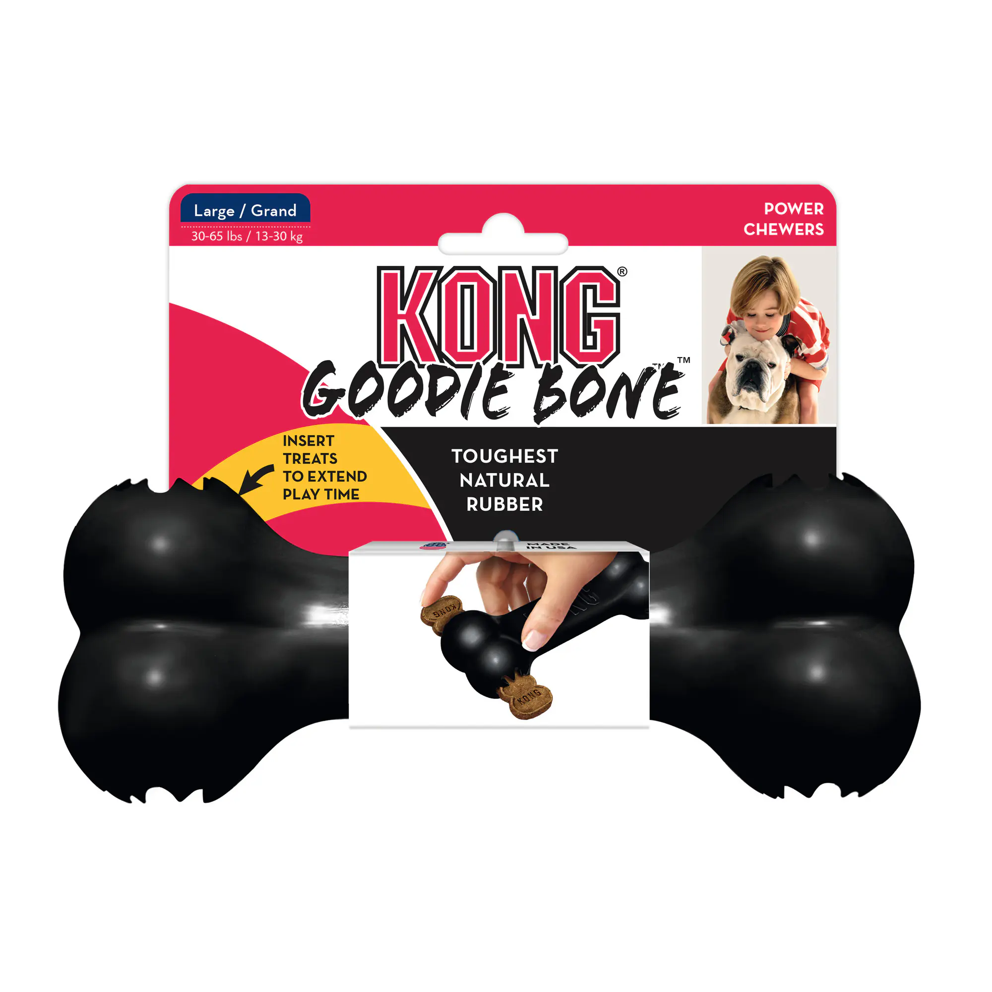 Kong Hundespielzeug Goodie Bone Extreme 21,5 cm schwarz