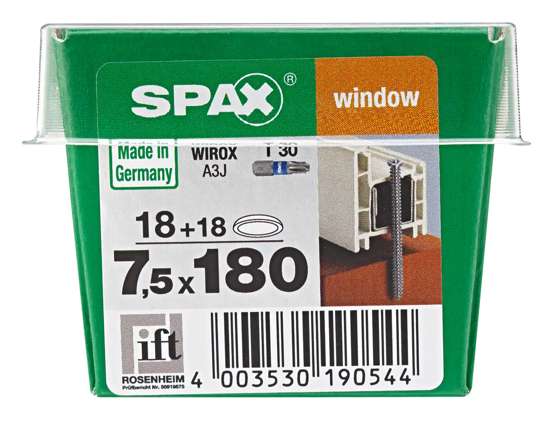 Spax Rahmenanker 7.5 x 180 mm TX 30 - 18 Stk.