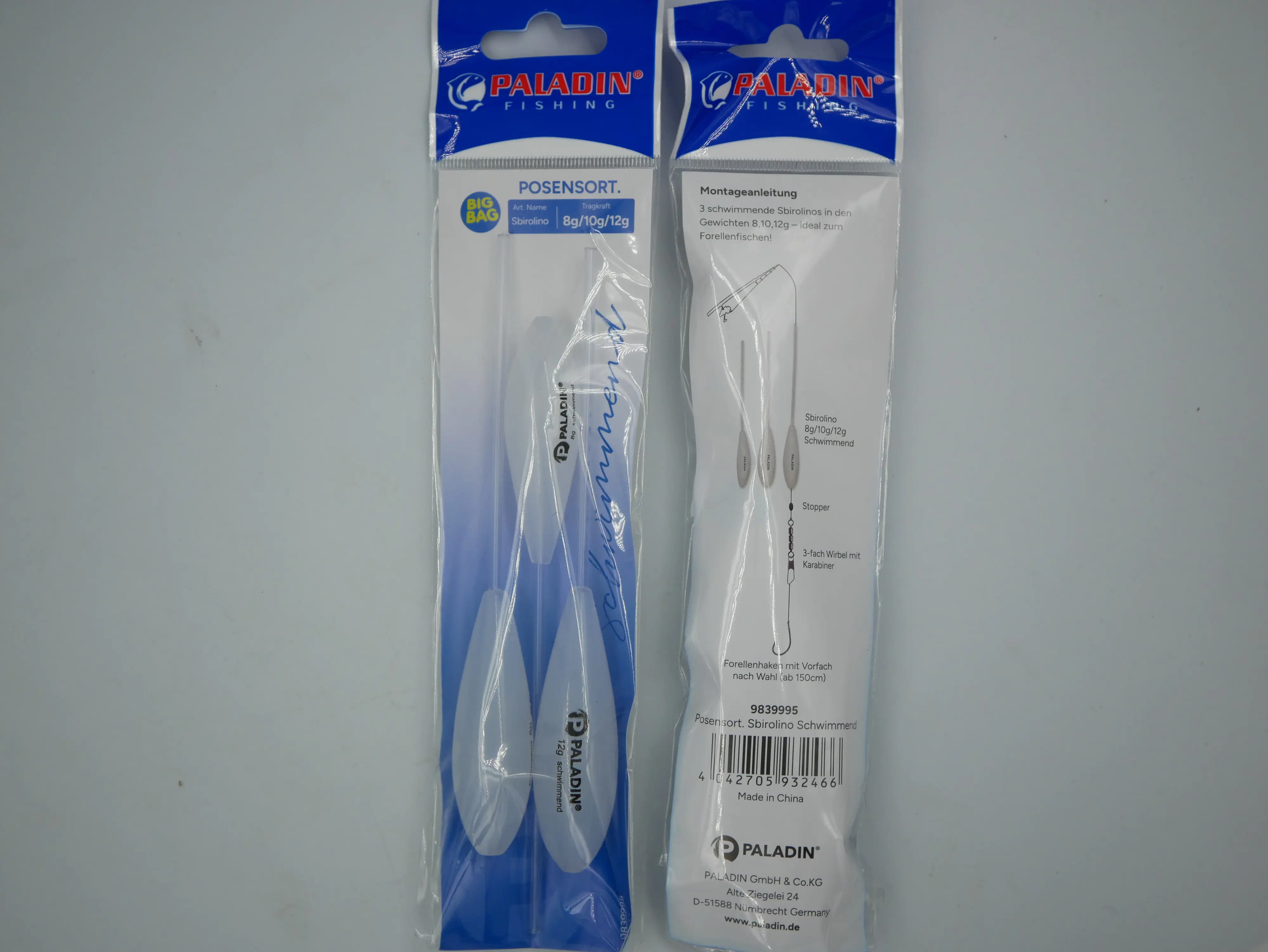 Paladin Posensortiment Spirolino schwimmend 8,0g+10,0g+12,0g