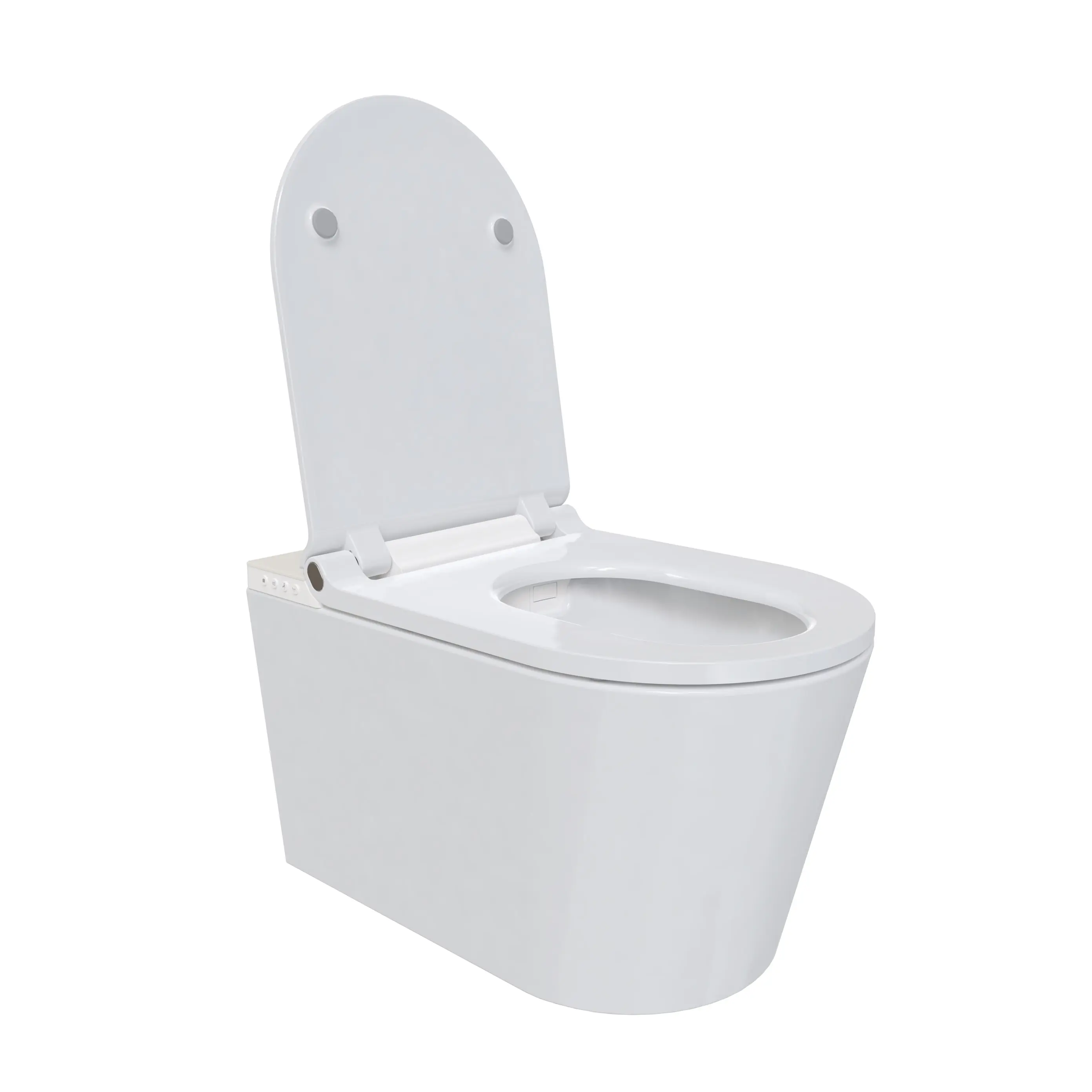 Adoomo Wand Dusch-WC spülrandlos Tiefspüler weiß inkl. WC Sitz