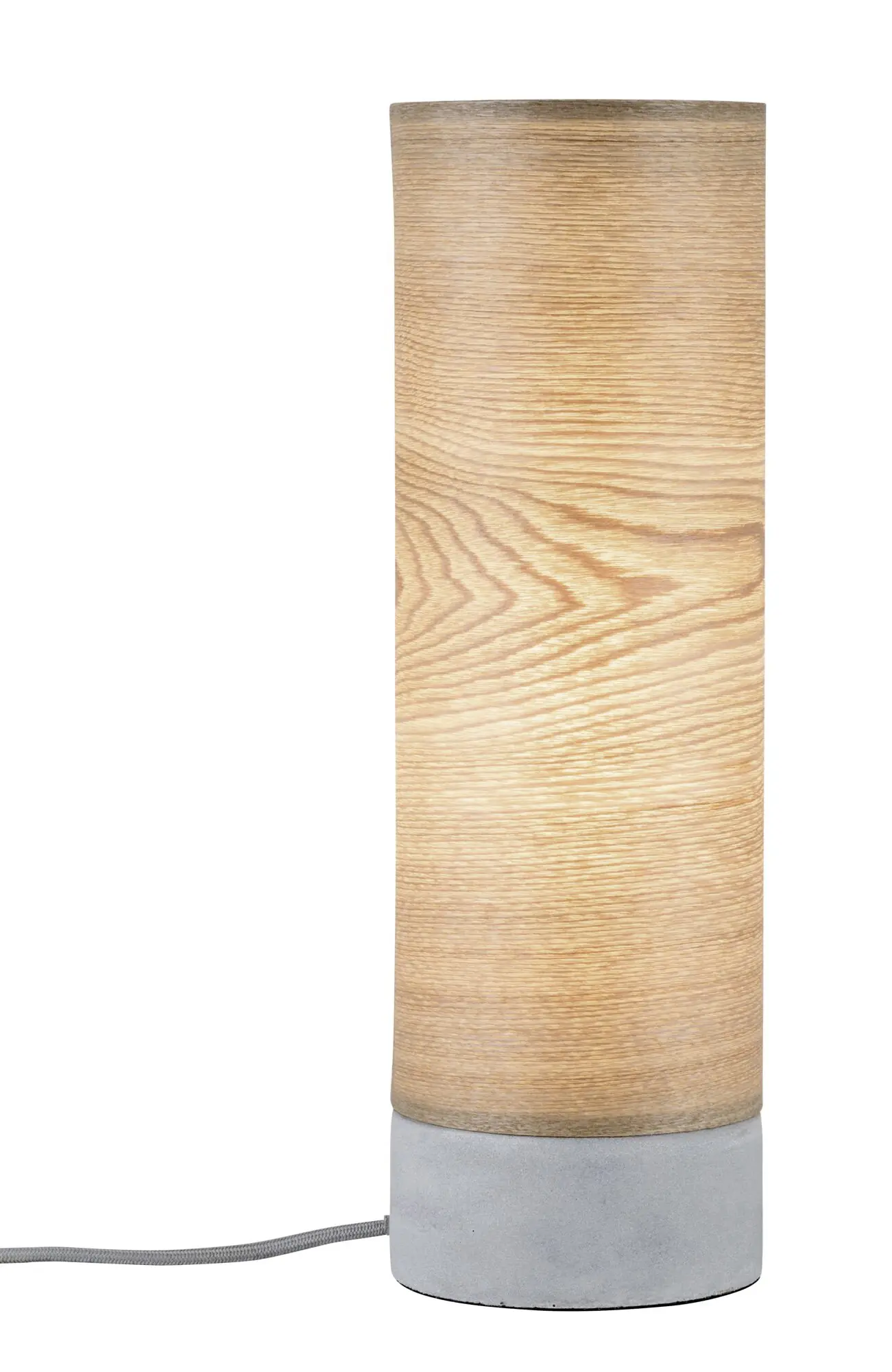 Paulmann Tischleuchte Neordic Skadi E14, Holz, grau, dimmbar