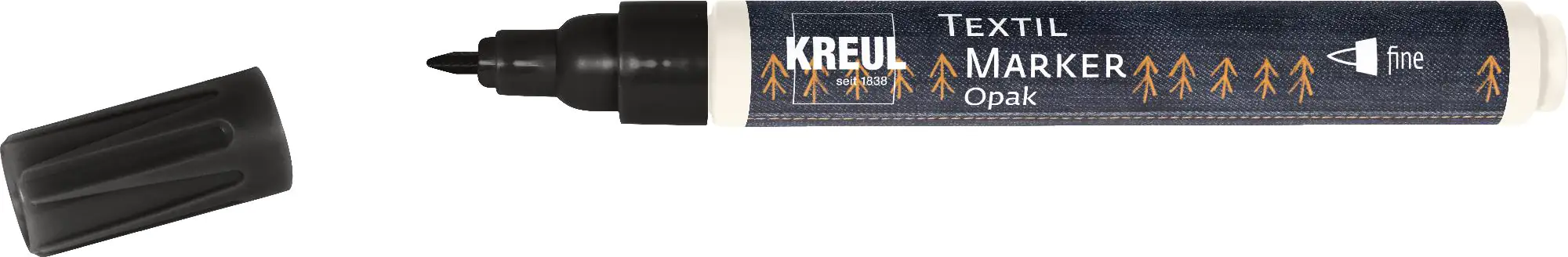 Kreul Textil Marker Opak fine schwarz