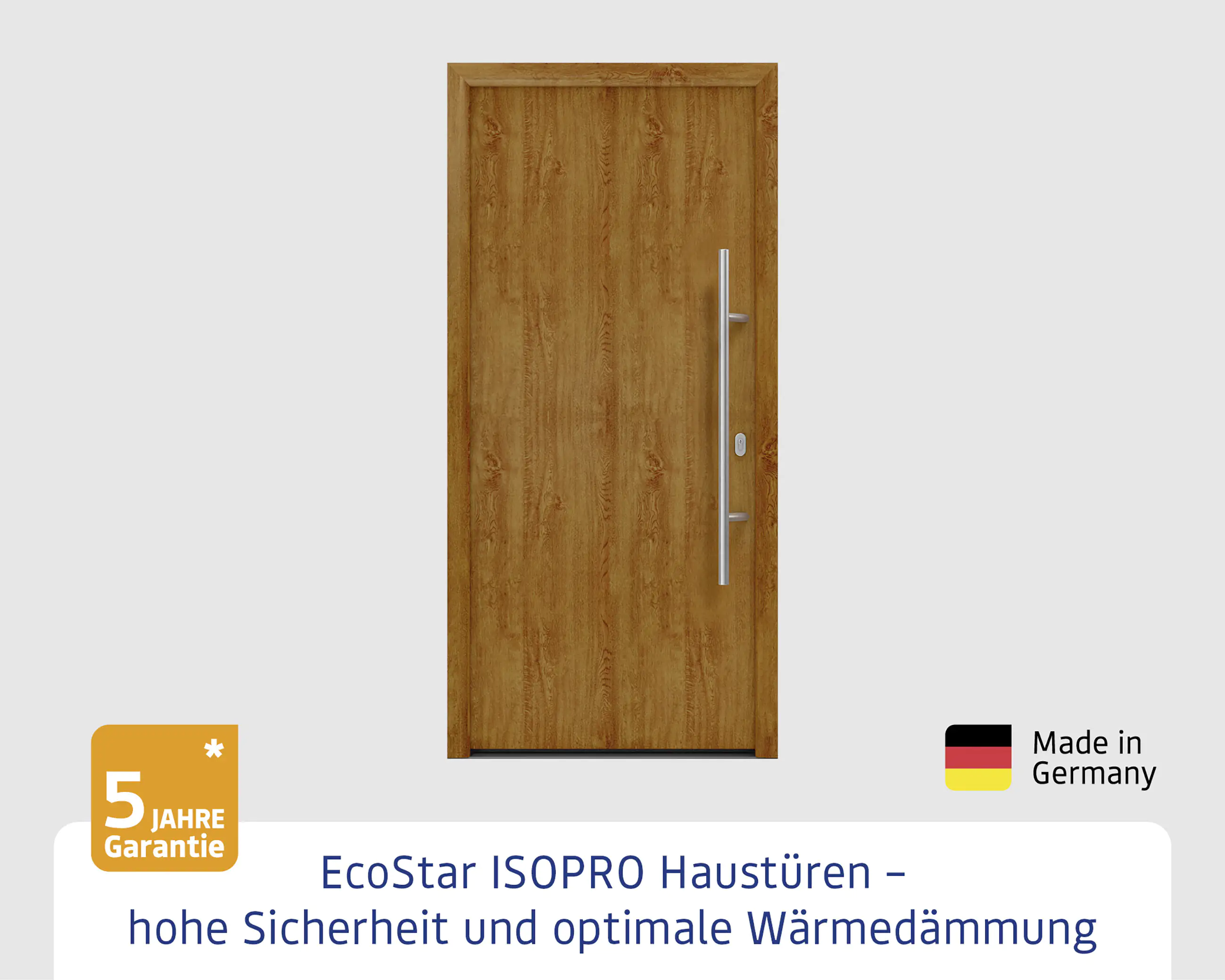 EcoStar Haustür ISOPRO IP 010 golden oak 110 x 210 cm EcoStar Haustür ISOPRO IP 010 golden oak 110 x 210 cm
