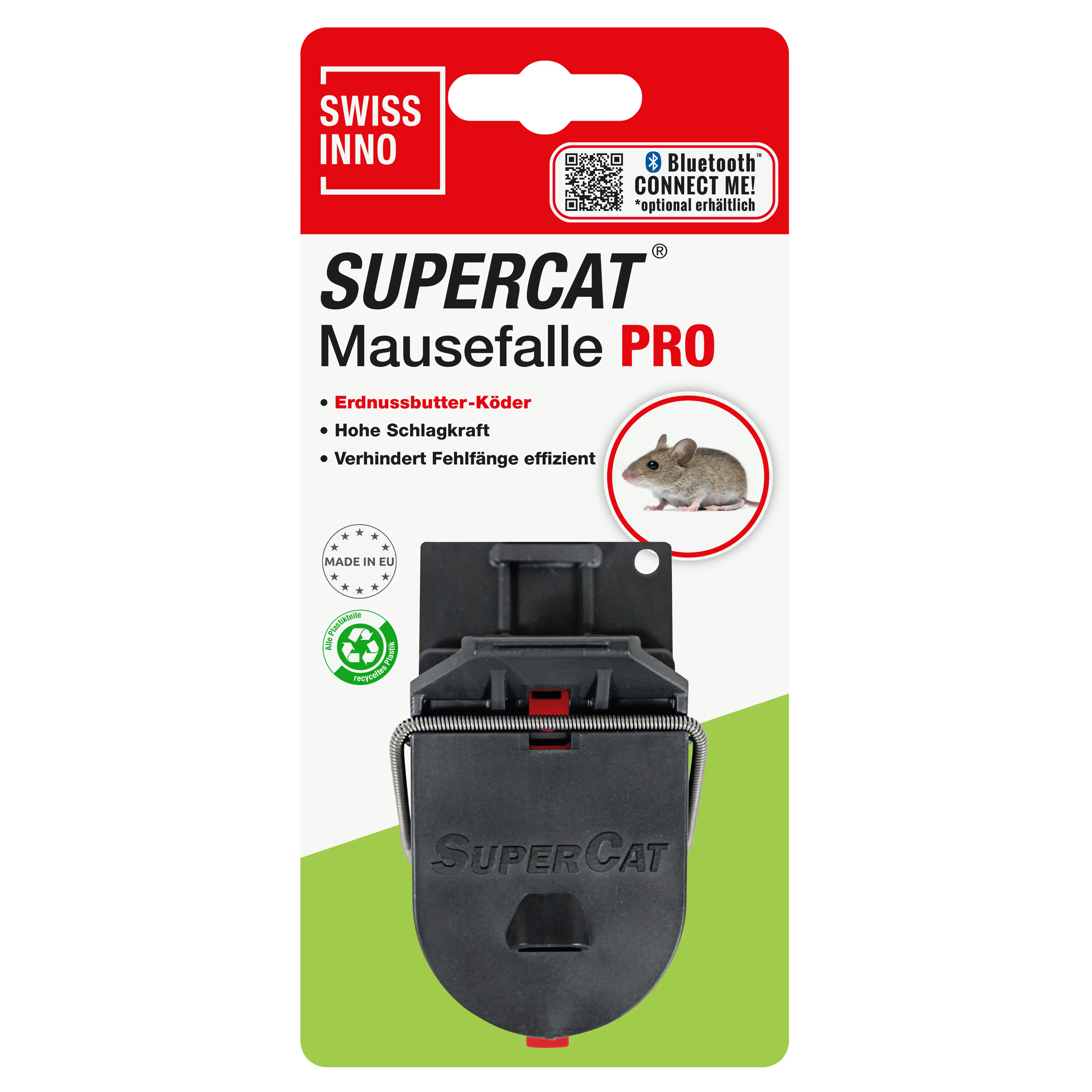 Swissinno Mausefalle PRO SuperCat inkl. Erdnussbutter-Köder