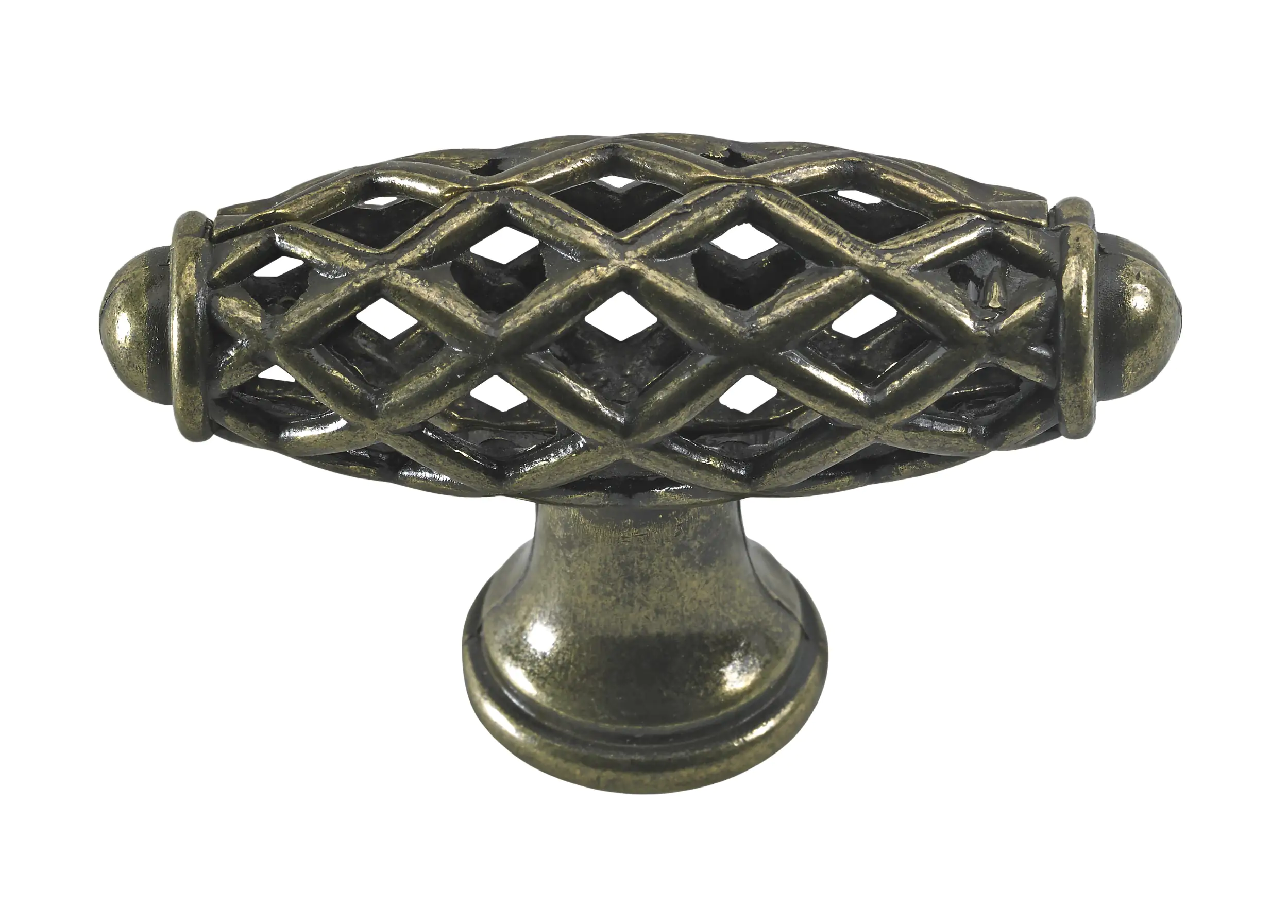 Hettich Möbelknopf Zinkdruckguss brüniert 58,0 x 20,0 mm - 1 Stück