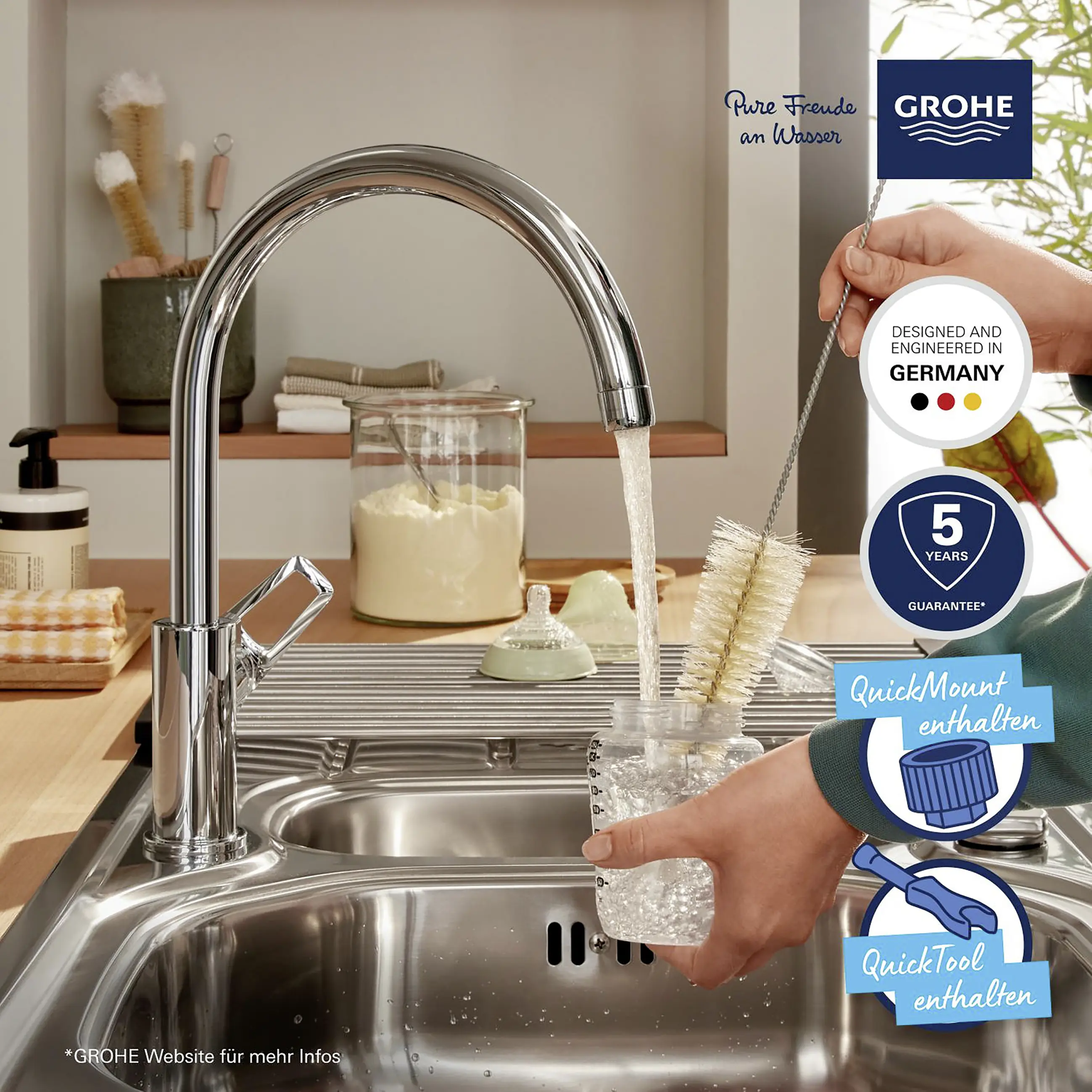Grohe Küchenarmatur Start Loop chrom