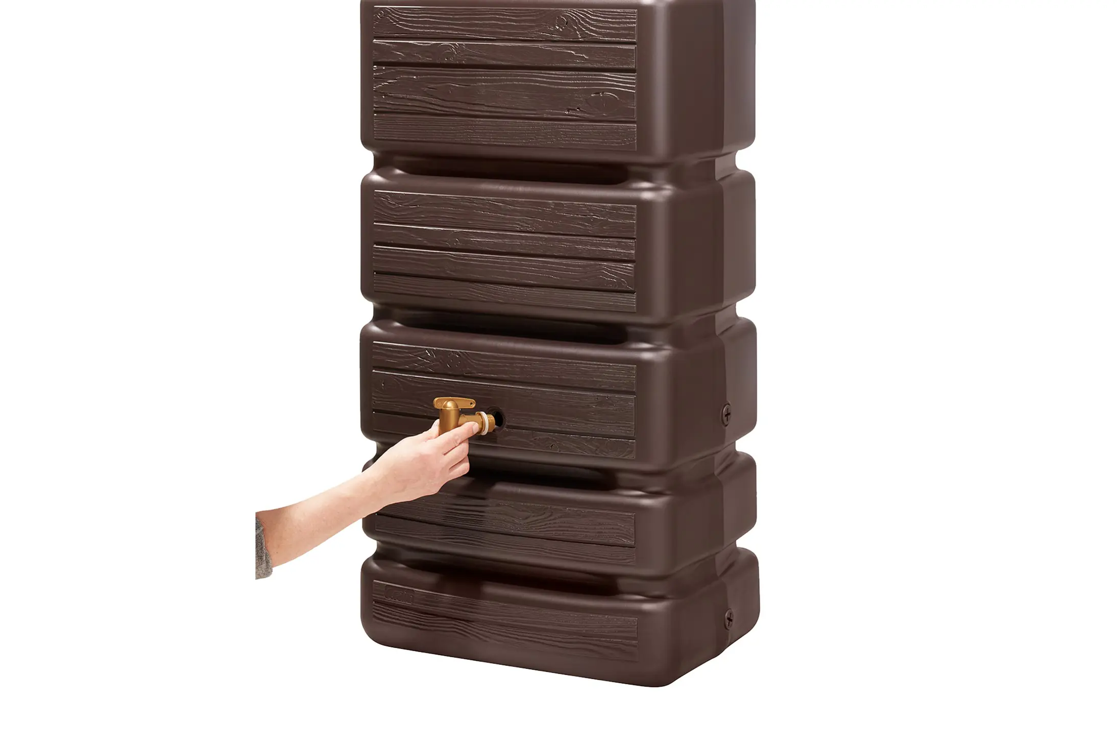 4rain Regenwasser-Wandtank Slim Wood Decor darkwood 350 Liter 4rain Regenwasser-Wandtank Slim Wood Decor darkwood 350 Liter