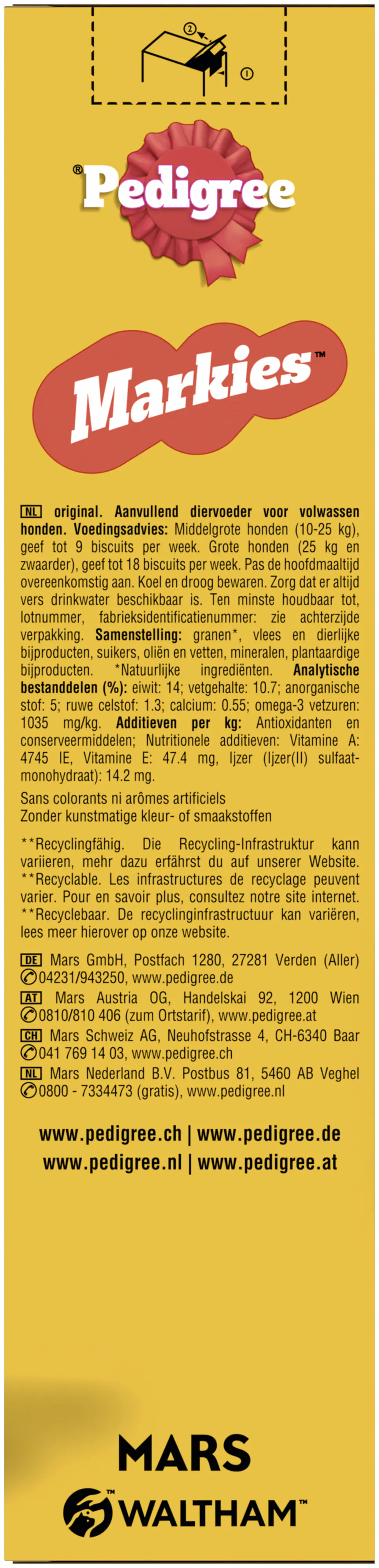 Pedigree Hundesnacks Markies Trios 500 g