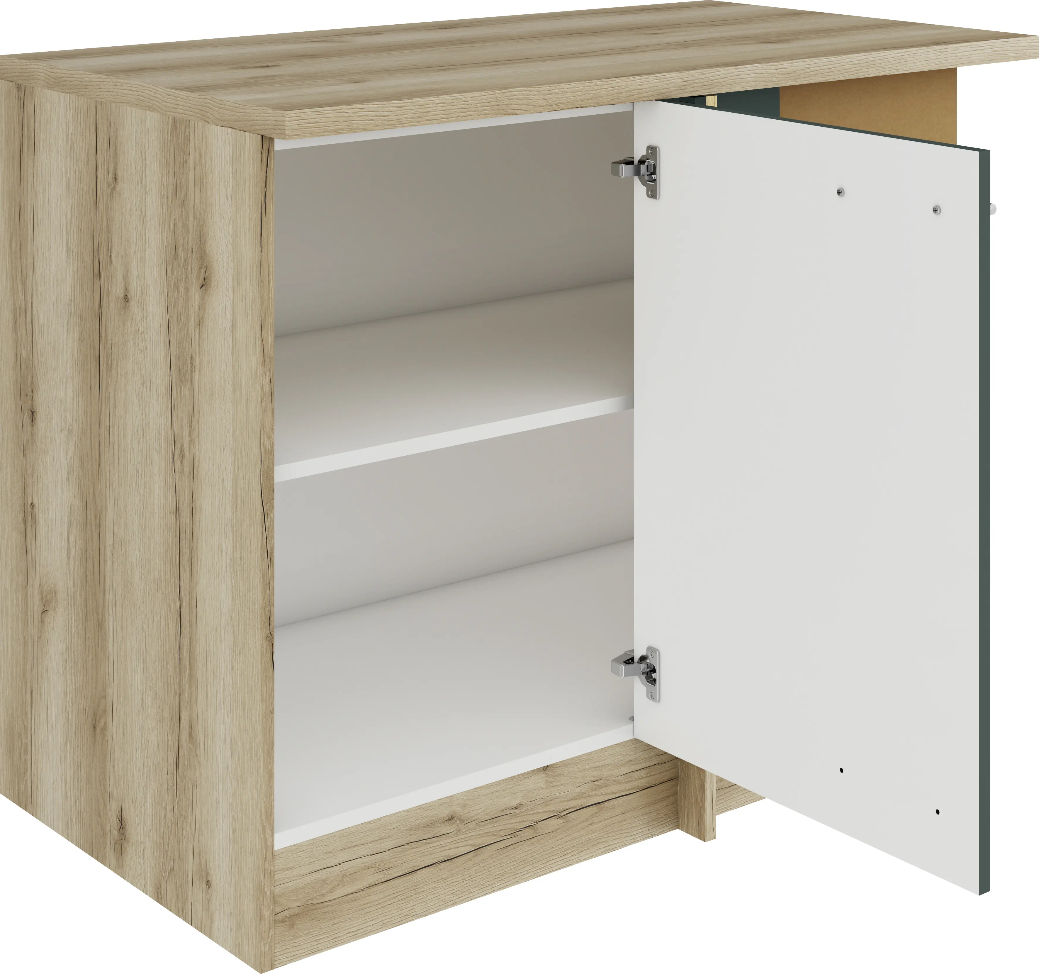 Optifit Eckunterschrank Savona 405 steingrün/eiche 110 cm