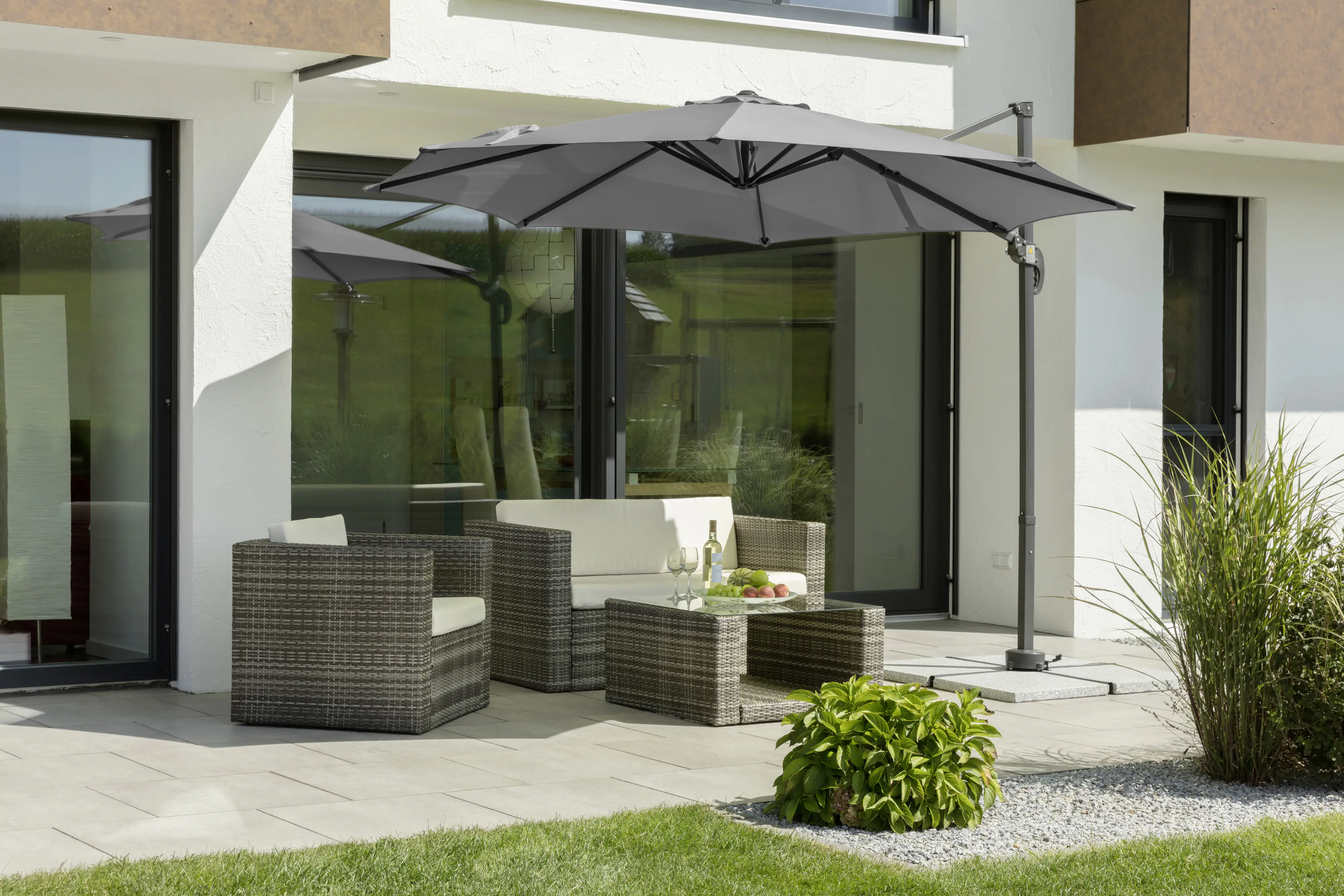 Schneider Sonnenschirm Rhodos Junior anthrazit Ø 300 cm Schneider Sonnenschirm Rhodos Junior anthrazit Ø 300 cm