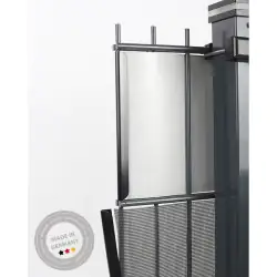 ABZ Sichtschutzstreifen Delta 26 m, anthrazit / transparent ABZ Sichtschutzstreifen Delta 26 m, anthrazit / transparent