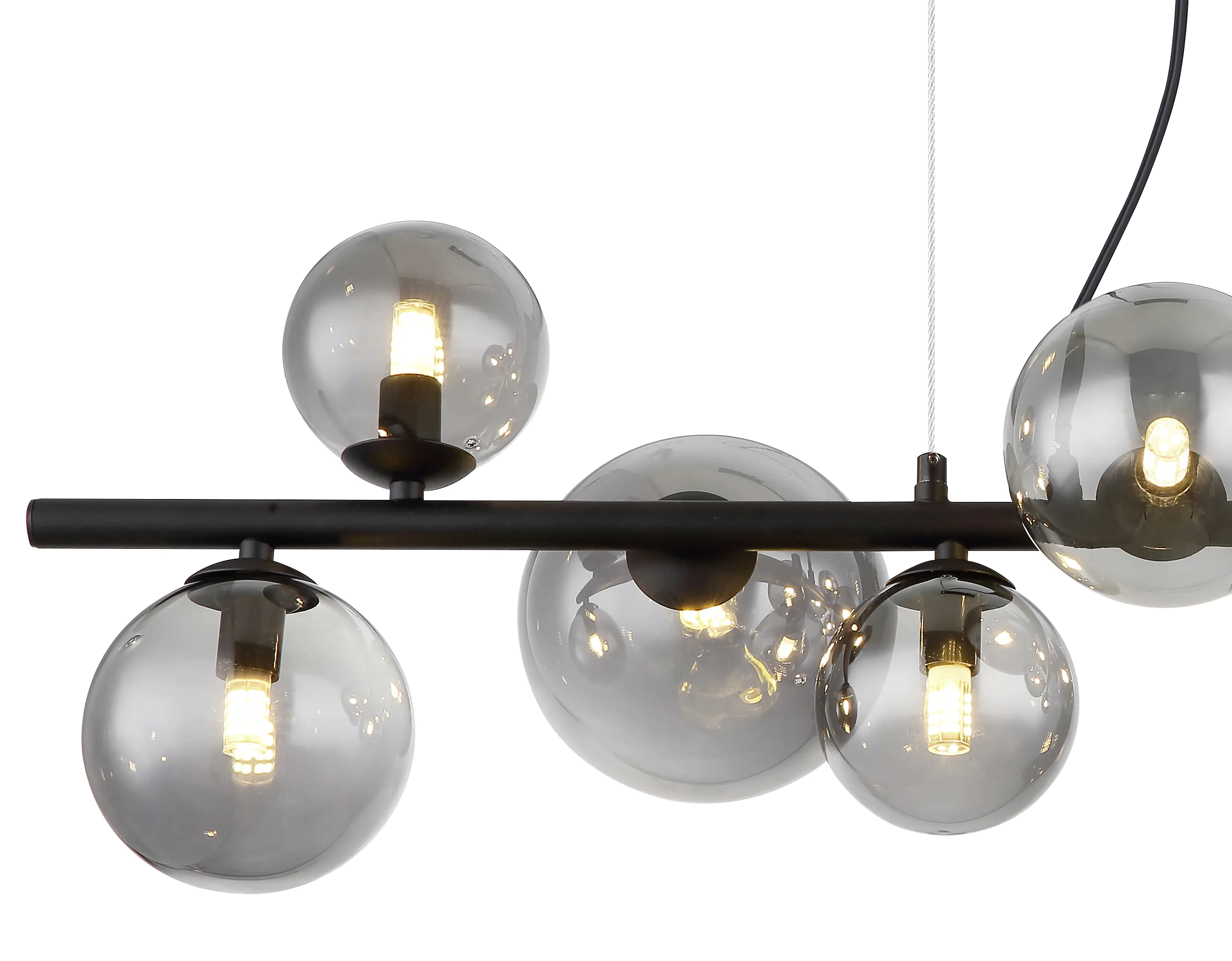 Globo 9er Hängeleuchte Riha schwarz 86 x 36 cm 9 x G9 LED, 3 W Globo 9er Hängeleuchte Riha schwarz 86 x 36 cm 9 x G9 LED, 3 W