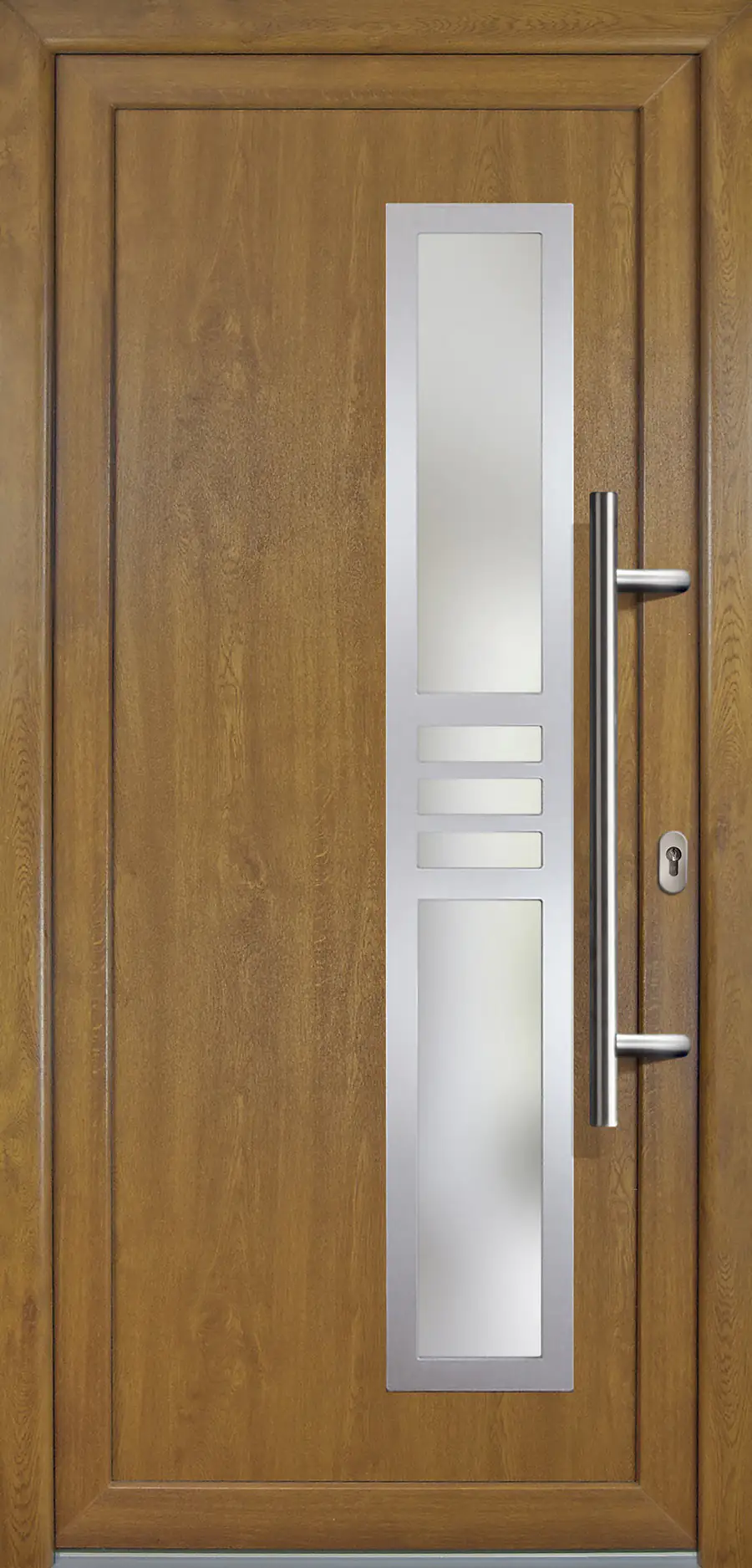 Meeth Haustür Signum PVC Exclusiv PVC Modell 53 108 x 208 cm, DIN rechts, Golden Oak