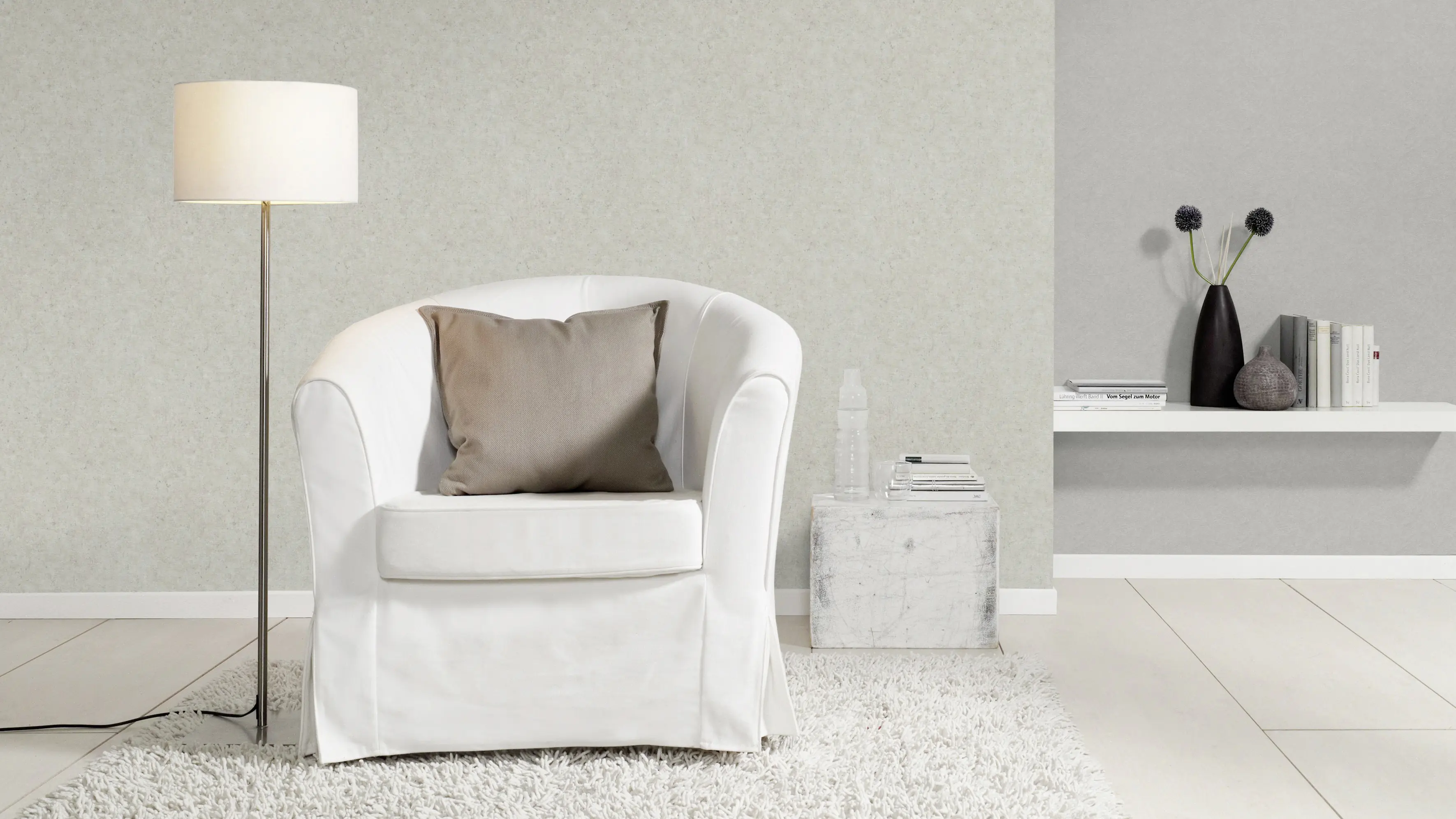 Rasch Vliestapete 520255 Concrete putzstruktur grau, 10,05 x 0,53 m