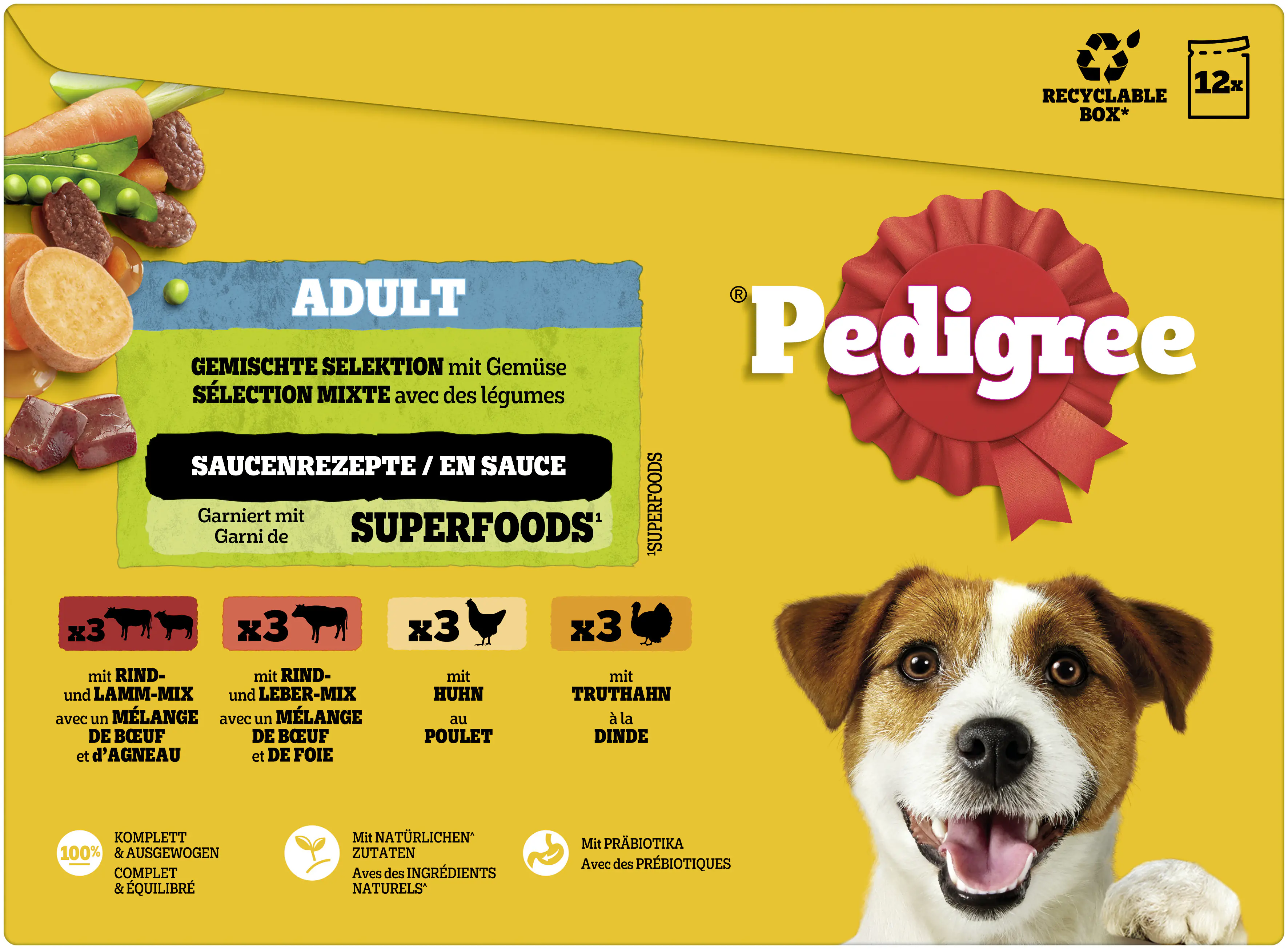 Pedigree Hundenassfutter Adult 12 x 100 g Gemischte Selektion