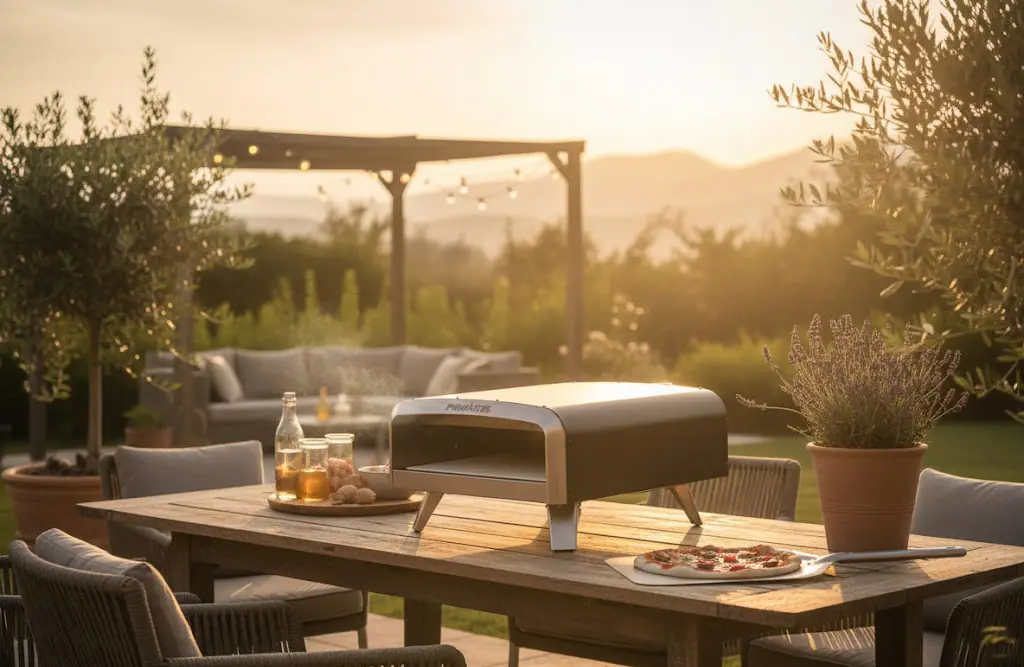 Primaster Gas-Pizzaofen Arcus 1 Brenner mit Pizzastein 62 x 39 cm