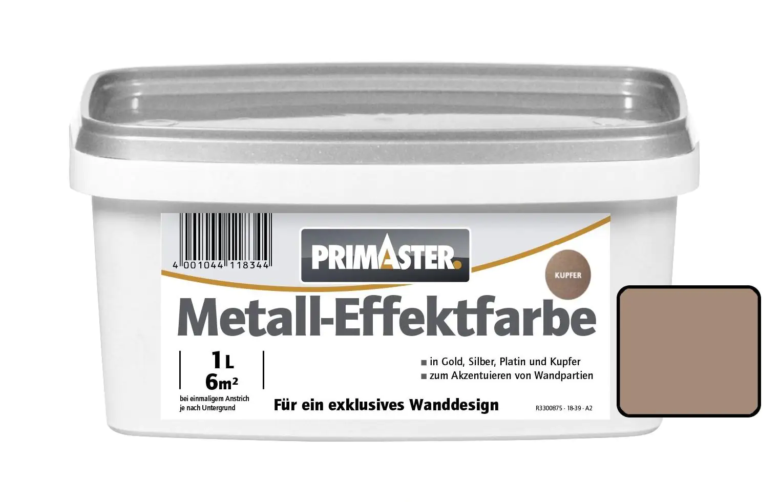 Primaster Metall-Effektfarbe 1 L kupfer seidenglanz