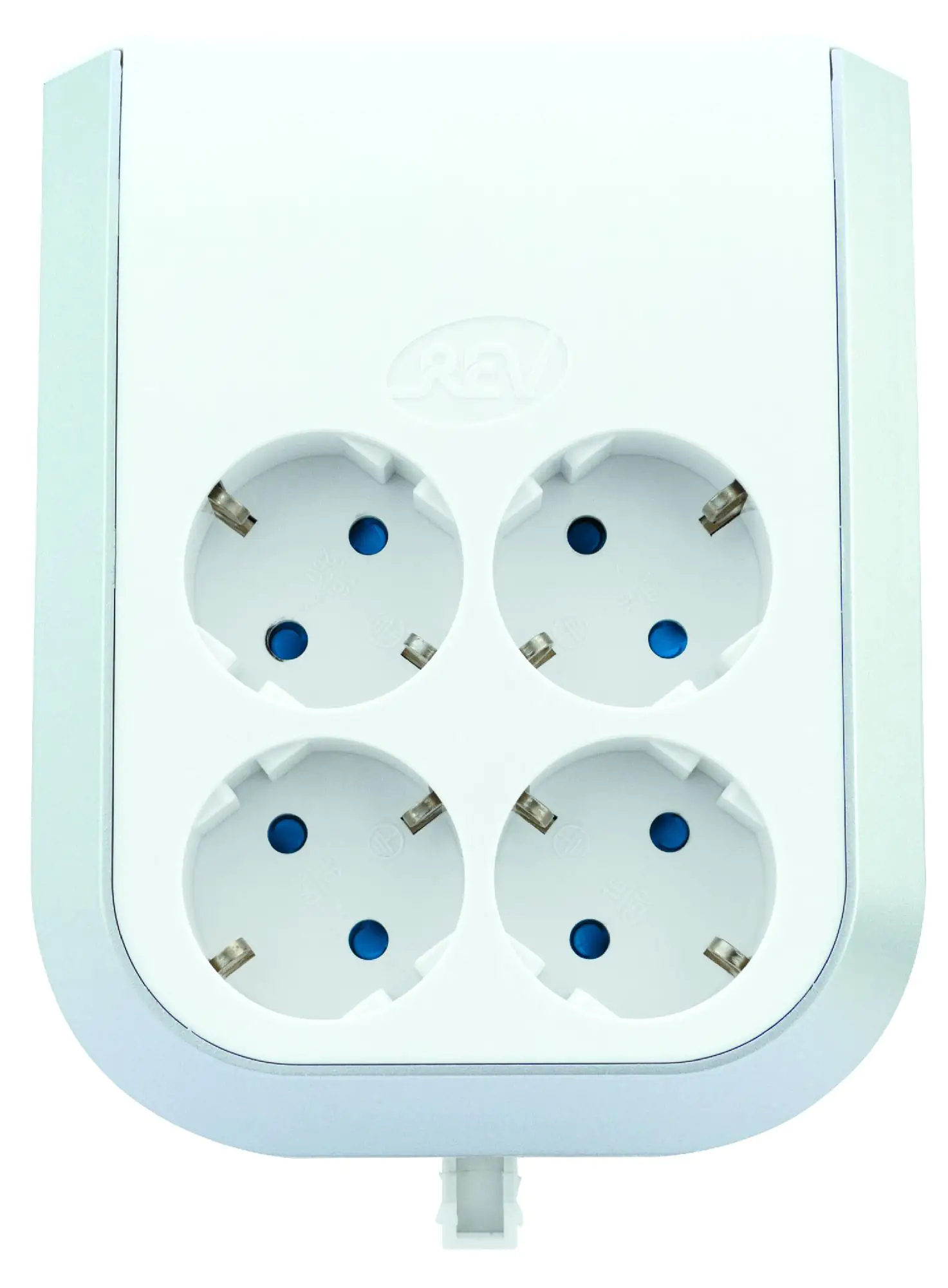 REV Multi-Power Steckdosenerweiterung 4-fach weiß, mit Abstandshalter