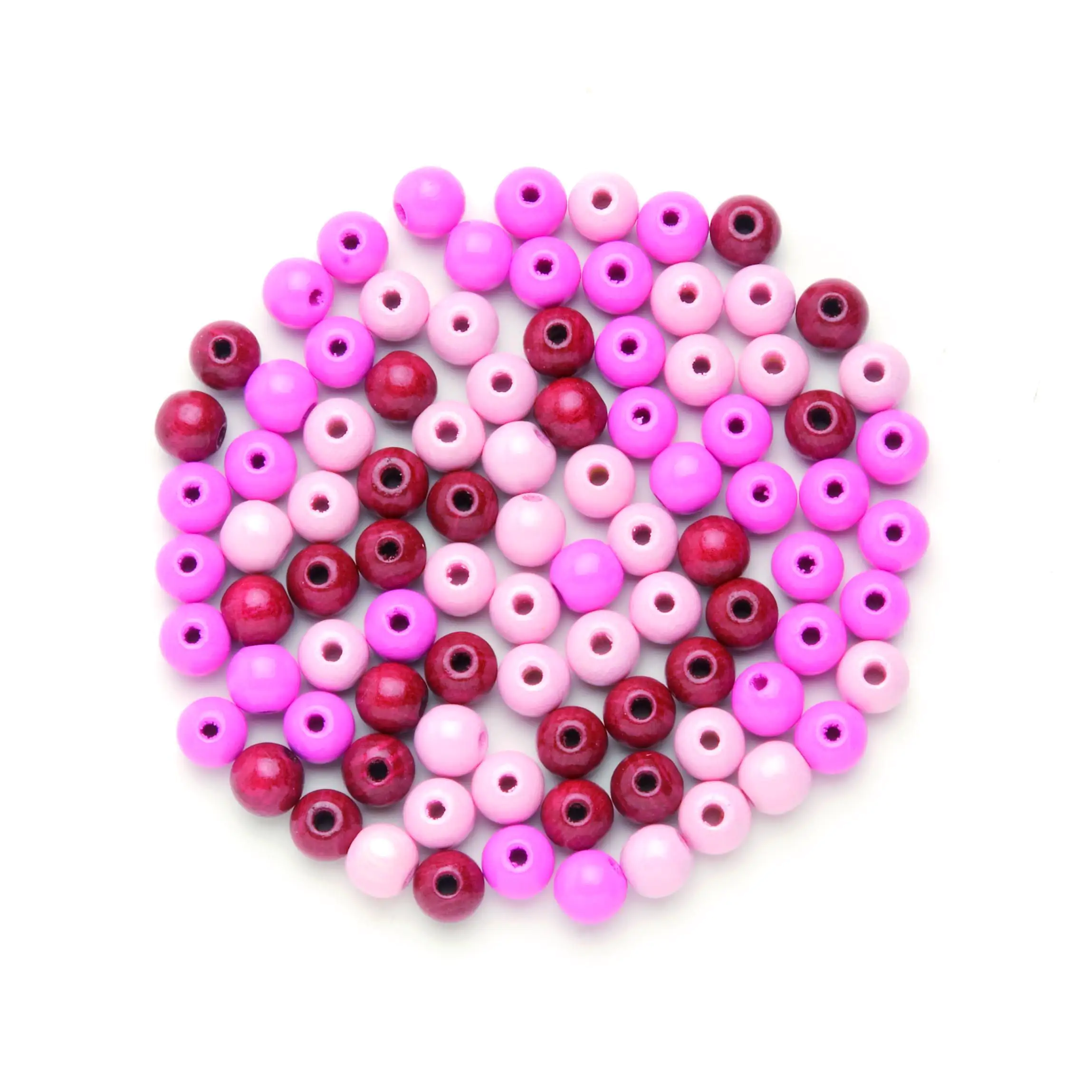 Glorex Holzperle rosa-mix 15 mm