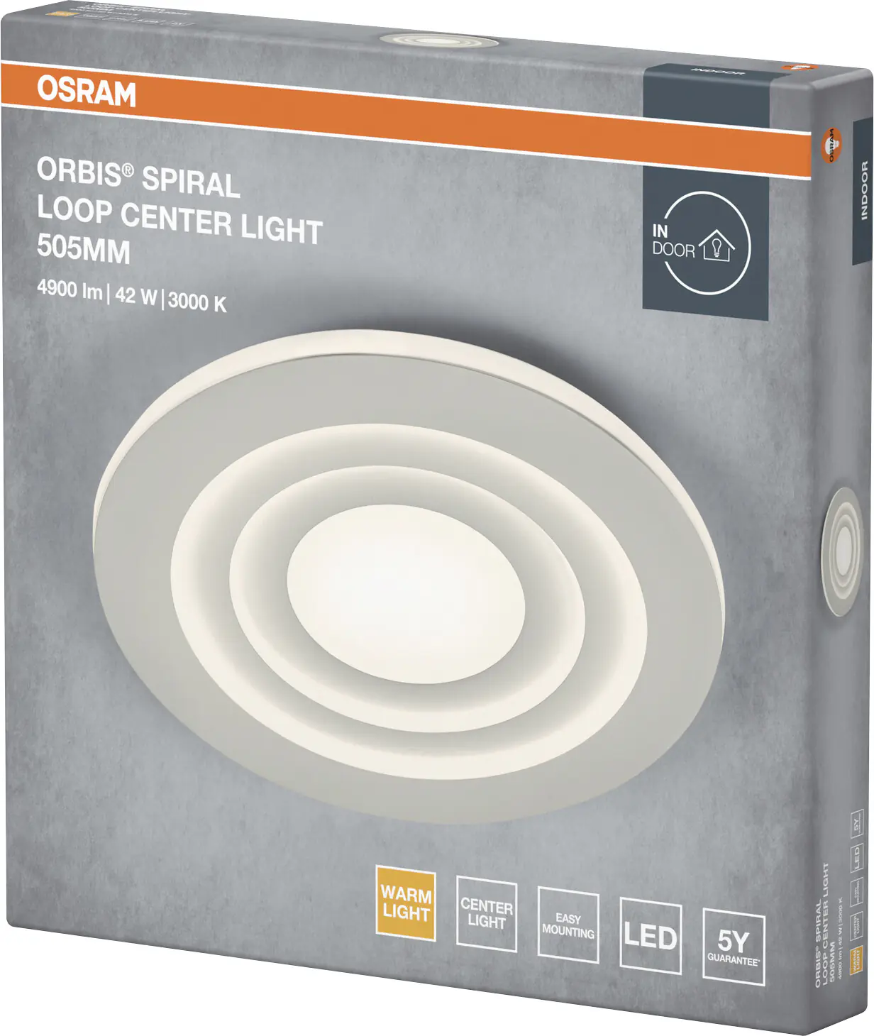 Osram LED Deckenleuchte Orbis Spiral Loop weiß Ø 51 cm 42 W 