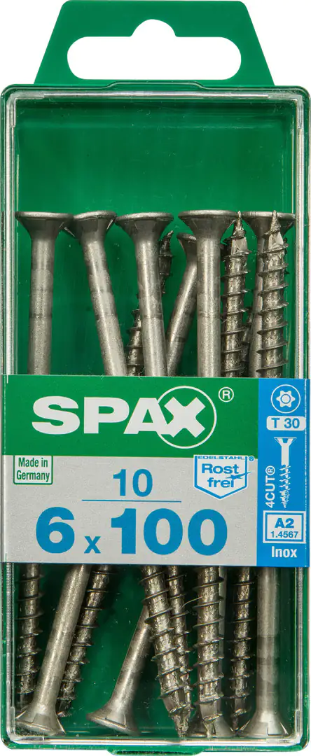 Spax Universalschrauben 6.0 x 100 mm TX 30 Senkkopf - 10 Stk.