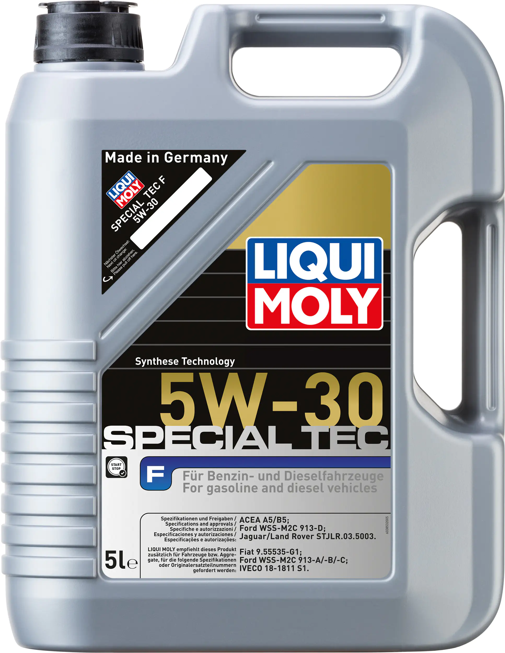 Liqui Moly Motoröl Leichtlauföl Special Tec F 5W-30 5 L Liqui Moly Motoröl Leichtlauföl Special Tec F 5W-30 5 L