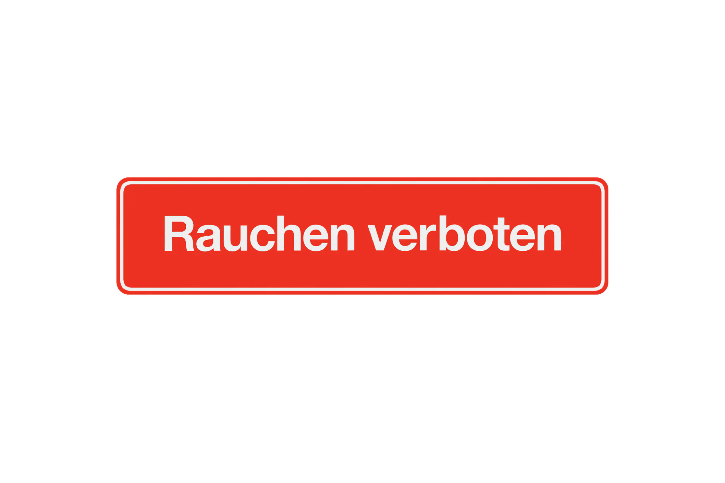 Conmetall Aufkleber Rauchen verboten PVC 20 x 4,8 cm rot/weiß